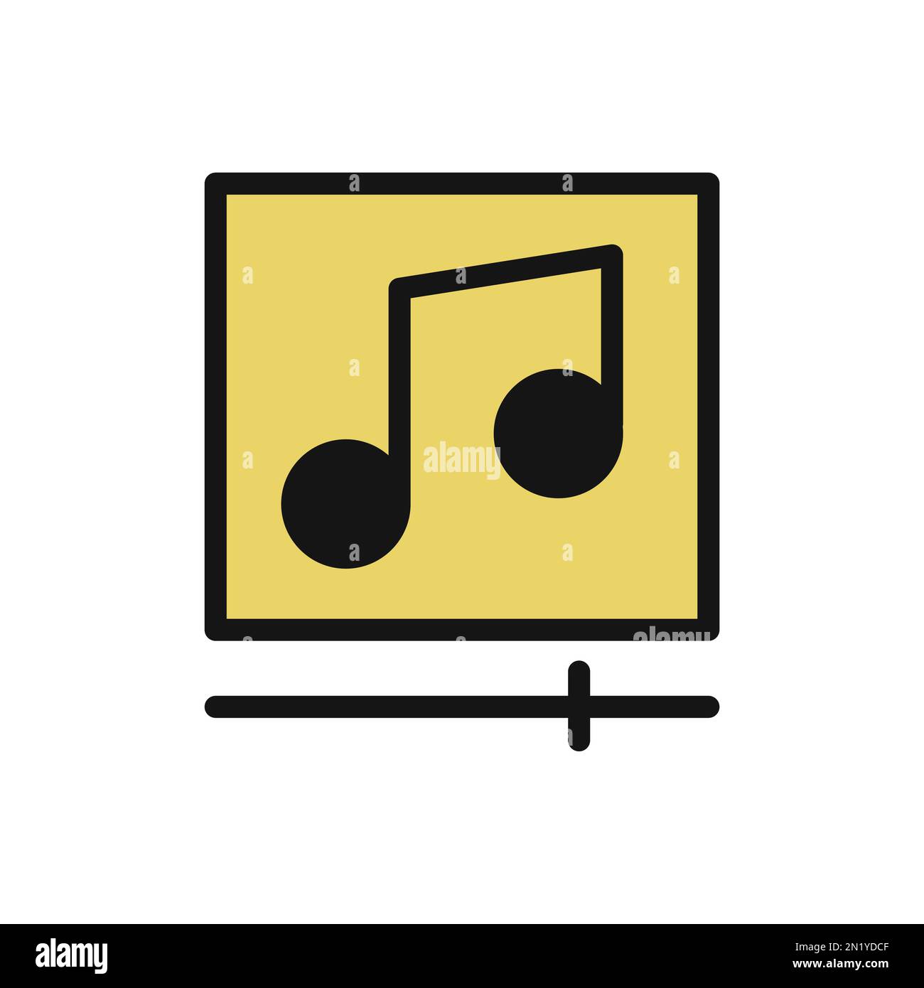 Music player line icon isolated on white background. Black flat thin ...