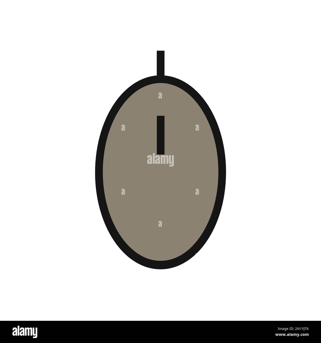 Computer mouse line icon isolated on white background. Black flat thin ...