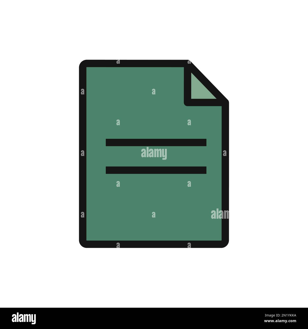 Document line icon isolated on white background. Black flat thin icon ...