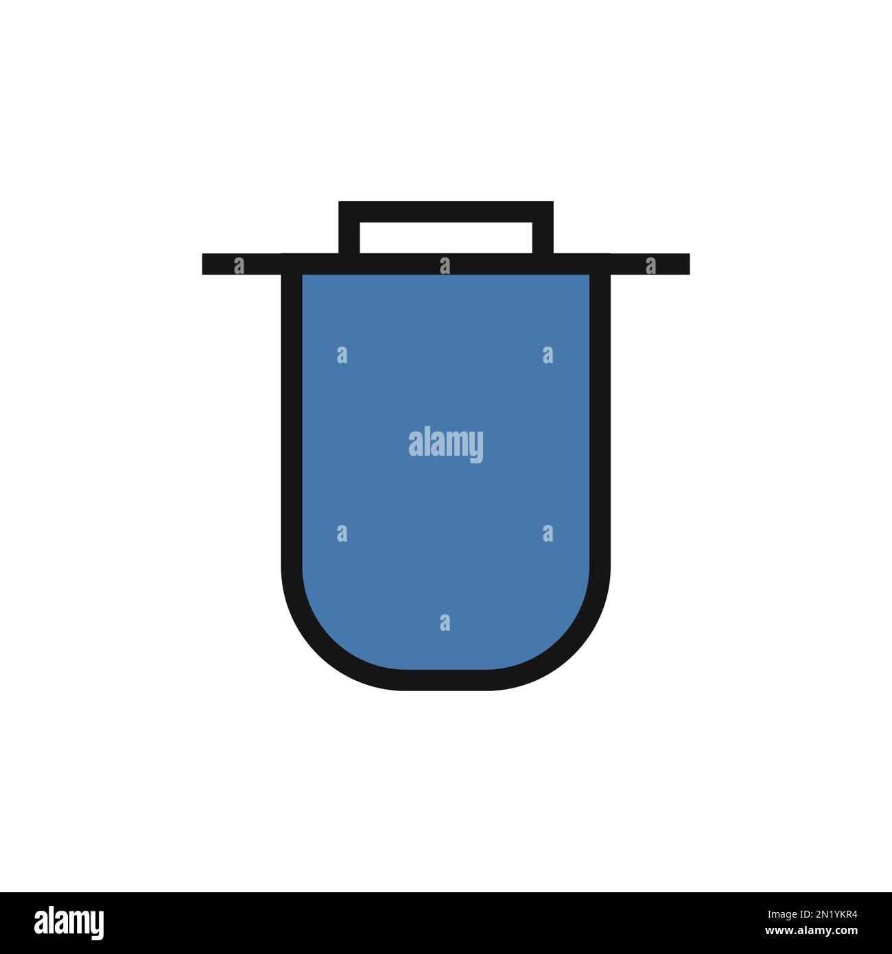 Trash line icon isolated on white background. Black flat thin icon on modern outline style. Linear symbol and editable stroke. Simple and pixel perfec Stock Vector