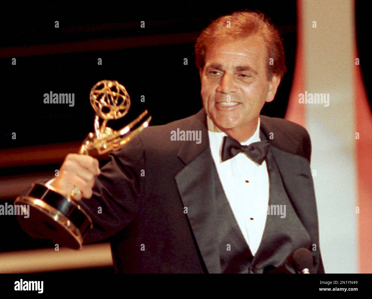 FILE - In this Sept. 16, 1990 file photo, actor Alex Rocco holds up his ...