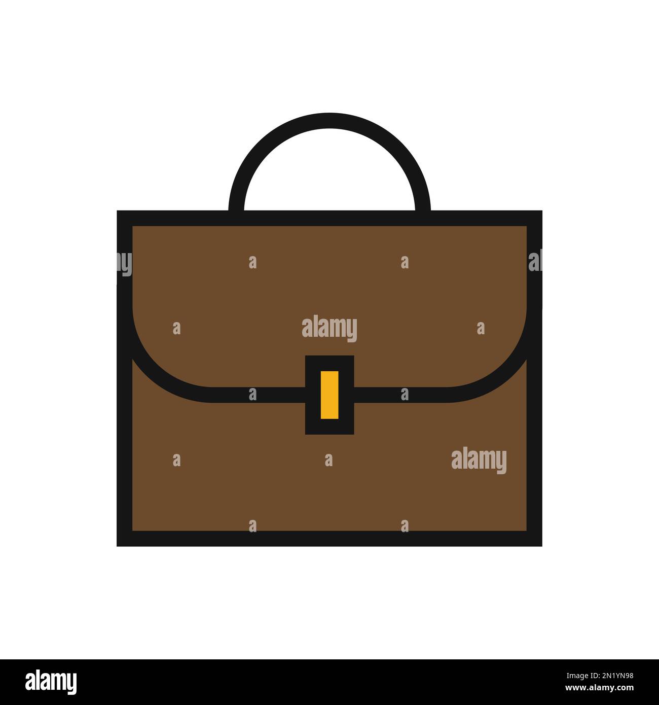 Suitcase line icon isolated on white background. Black flat thin icon on modern outline style. Linear symbol and editable stroke. Simple and pixel per Stock Vector
