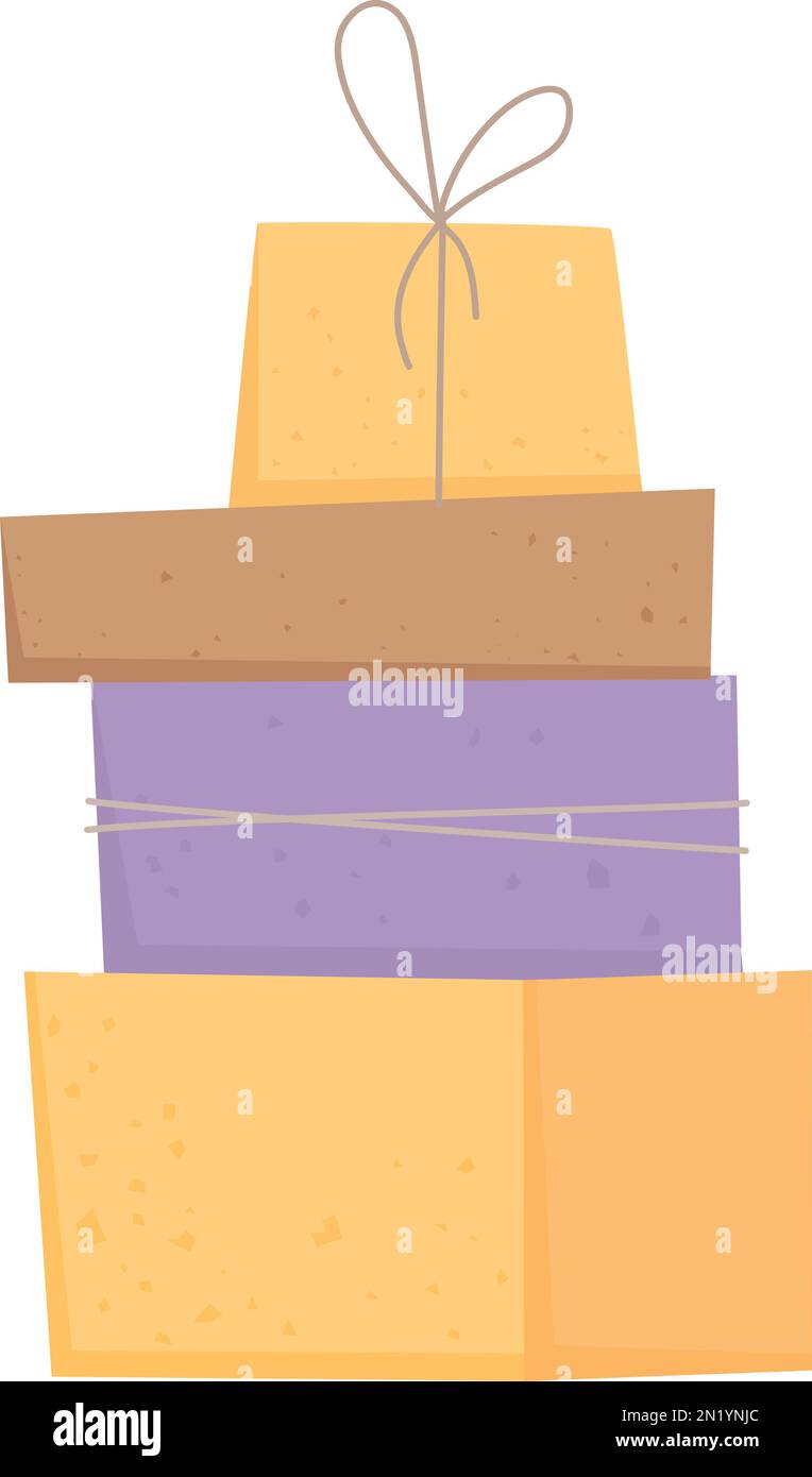 Parcel box stack set cartoon vector. Box delivery Stock Vector Image ...