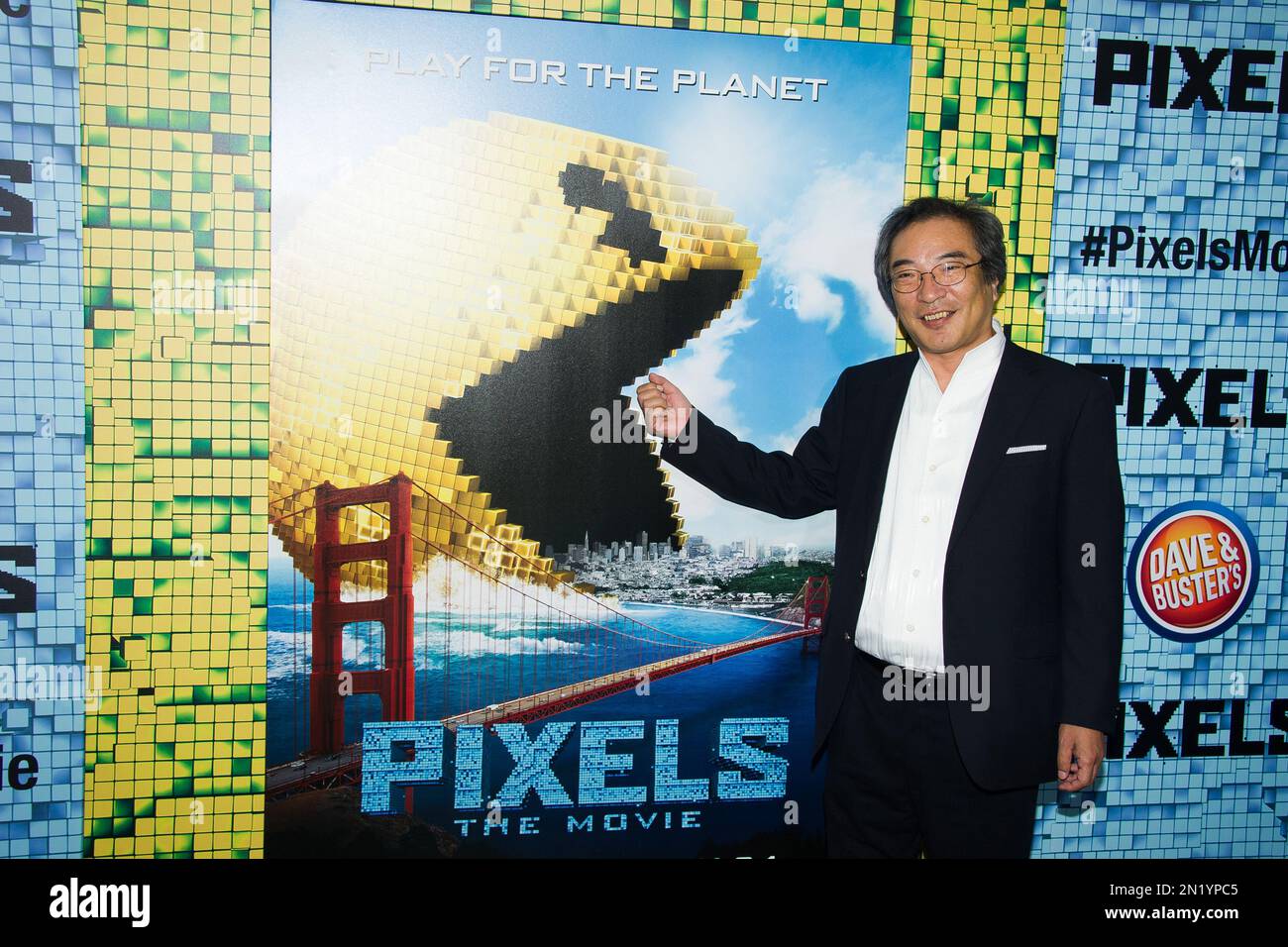 Professor Toru Iwatani attends the world premiere of &ldquo;Pixels&rdquo; at Regal