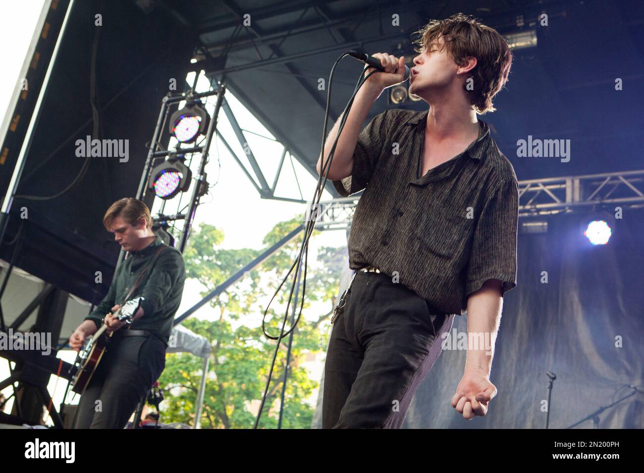 Johan Surrballe Wieth and Elias Bender R nnenfelt of Iceage seen at the