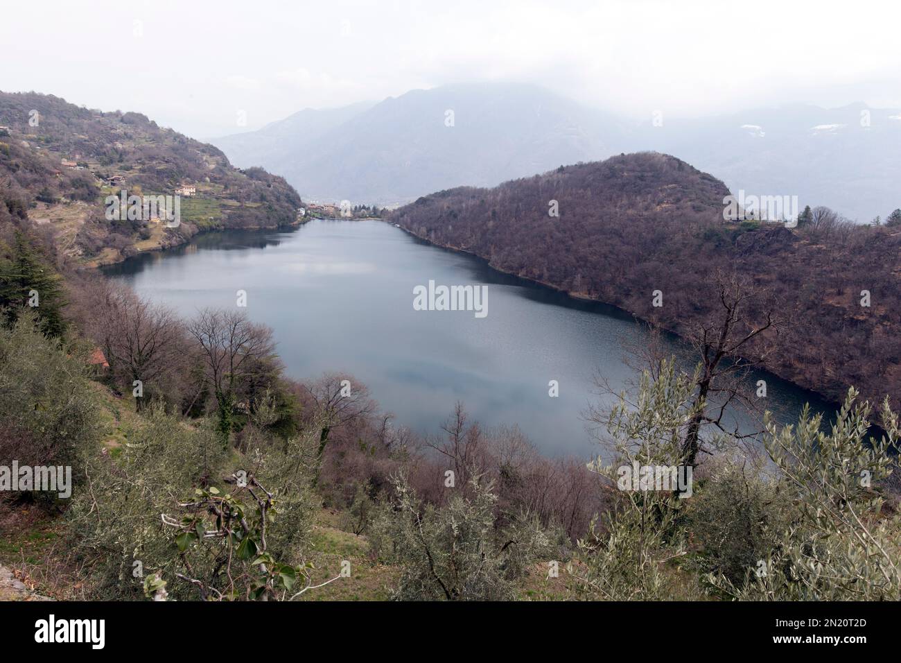 A view of Lake Moro in Valle Camonica, Italy Stock Photo