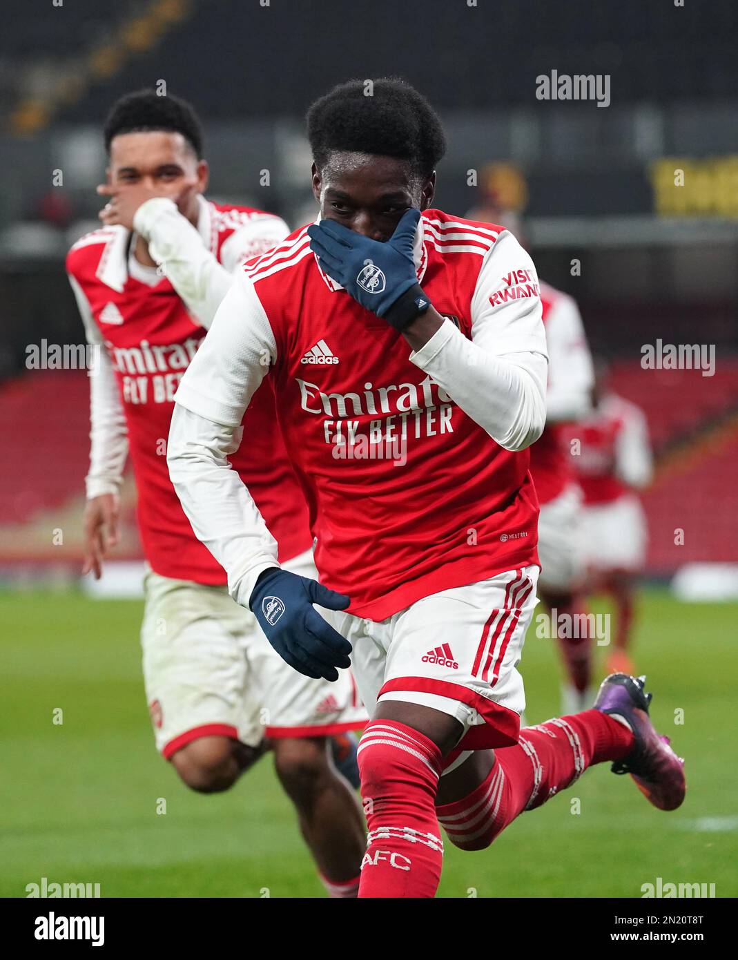 London, UK. 17th Dec, 2022. Amario Cozier-Duberry of Arsenal during the Club  Friendly match between Arsenal and Juventus at the Emirates Stadium,  London, England on 17 December 2022. Photo by Joshua Smith.