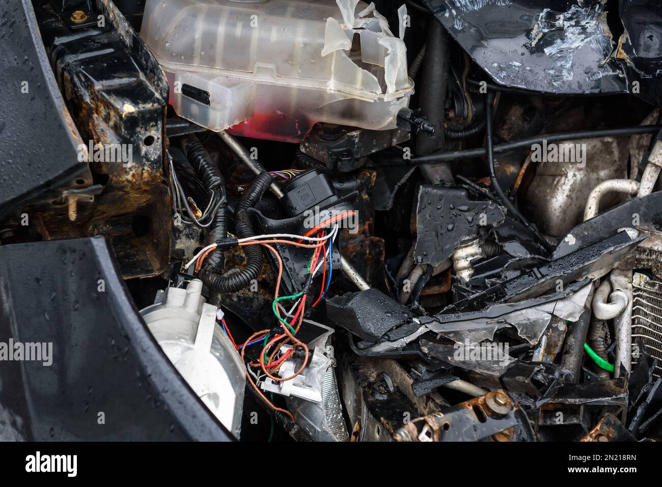 RIGA, LATVIA. 1st February 2023. Vehicle after car crash Stock Photo ...