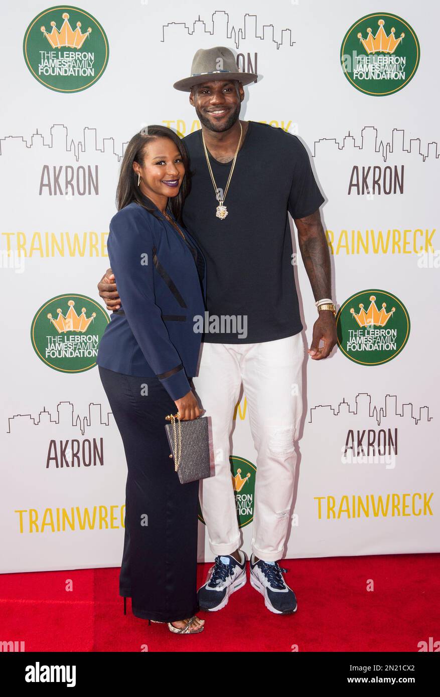 Cleveland Cavaliers basketball player LeBron James arrives with his ...