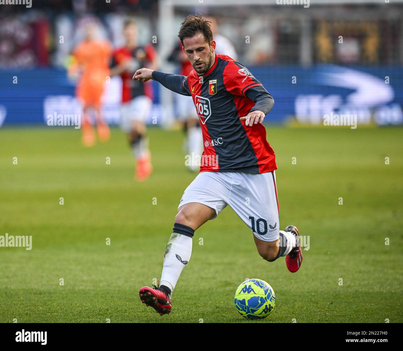 Parma, Italy. 05th Feb, 2023. Tardini Stadium, 05.02.23 Franco Damian  Vazquez (10 Parma) celebrates his goal during the Serie B match between  Parma and Genoa at Tardini Stadium in Parma, Italia Soccer (