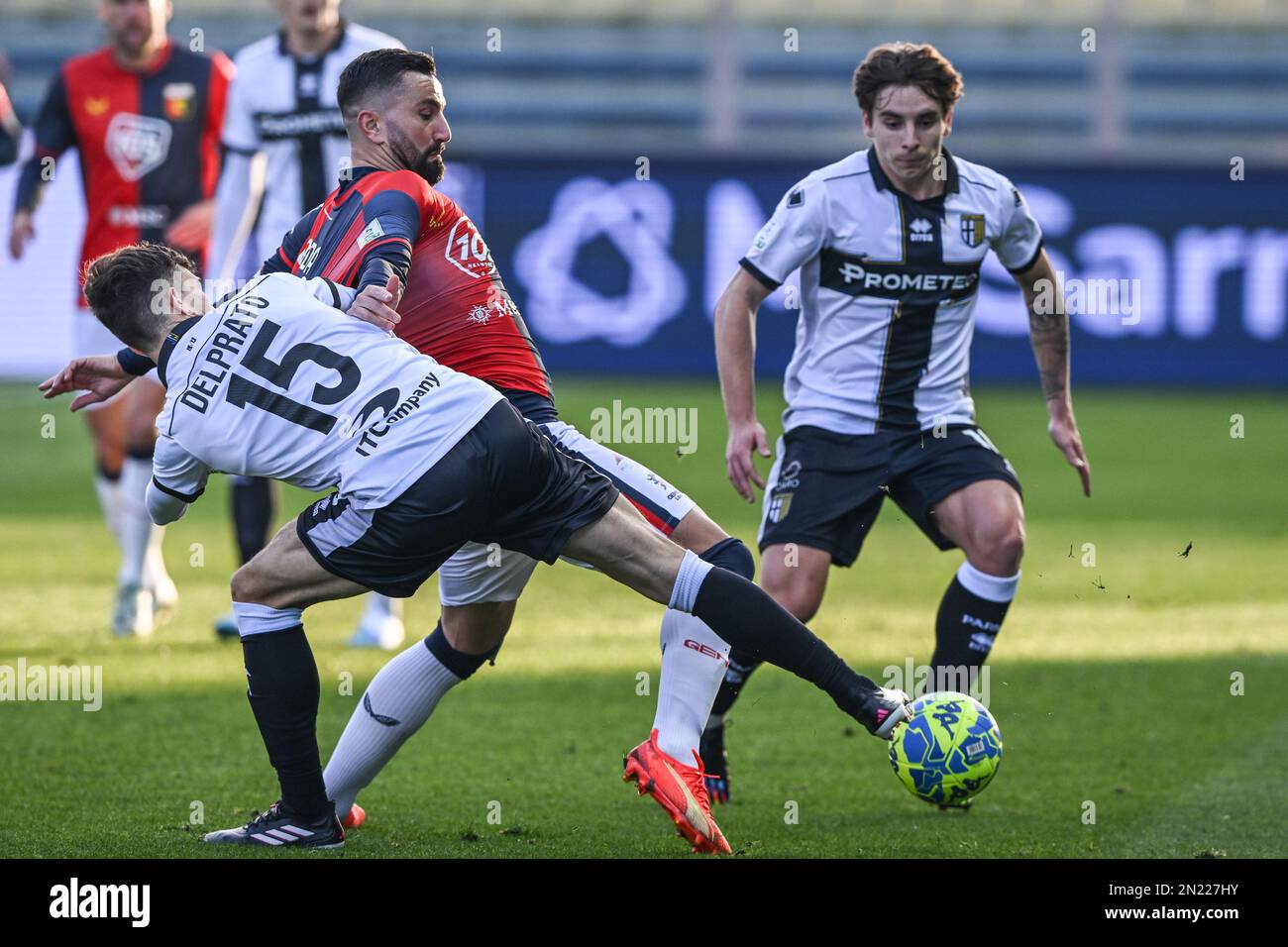 Parma, Italy. 05th Feb, 2023. Tardini Stadium, 05.02.23 Filip Wojciech  Jagiello (24 Genoa) during the Serie B match between Parma and Genoa at  Tardini Stadium in Parma, Italia Soccer (Cristiano Mazzi/SPP) Credit