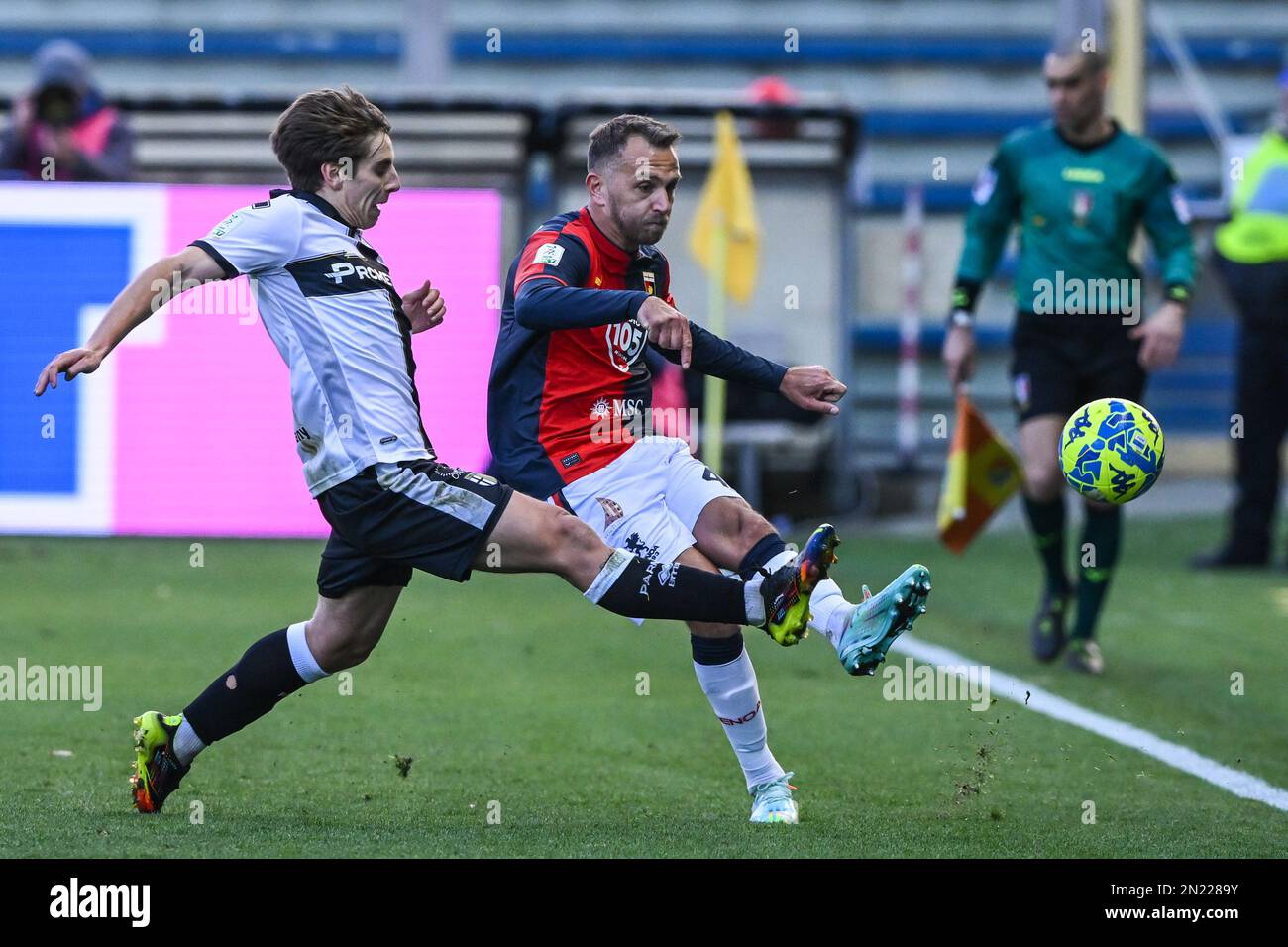 Parma, Italy. 05th Feb, 2023. Tardini Stadium, 05.02.23 Filip Wojciech  Jagiello (24 Genoa) during the Serie B match between Parma and Genoa at  Tardini Stadium in Parma, Italia Soccer (Cristiano Mazzi/SPP) Credit