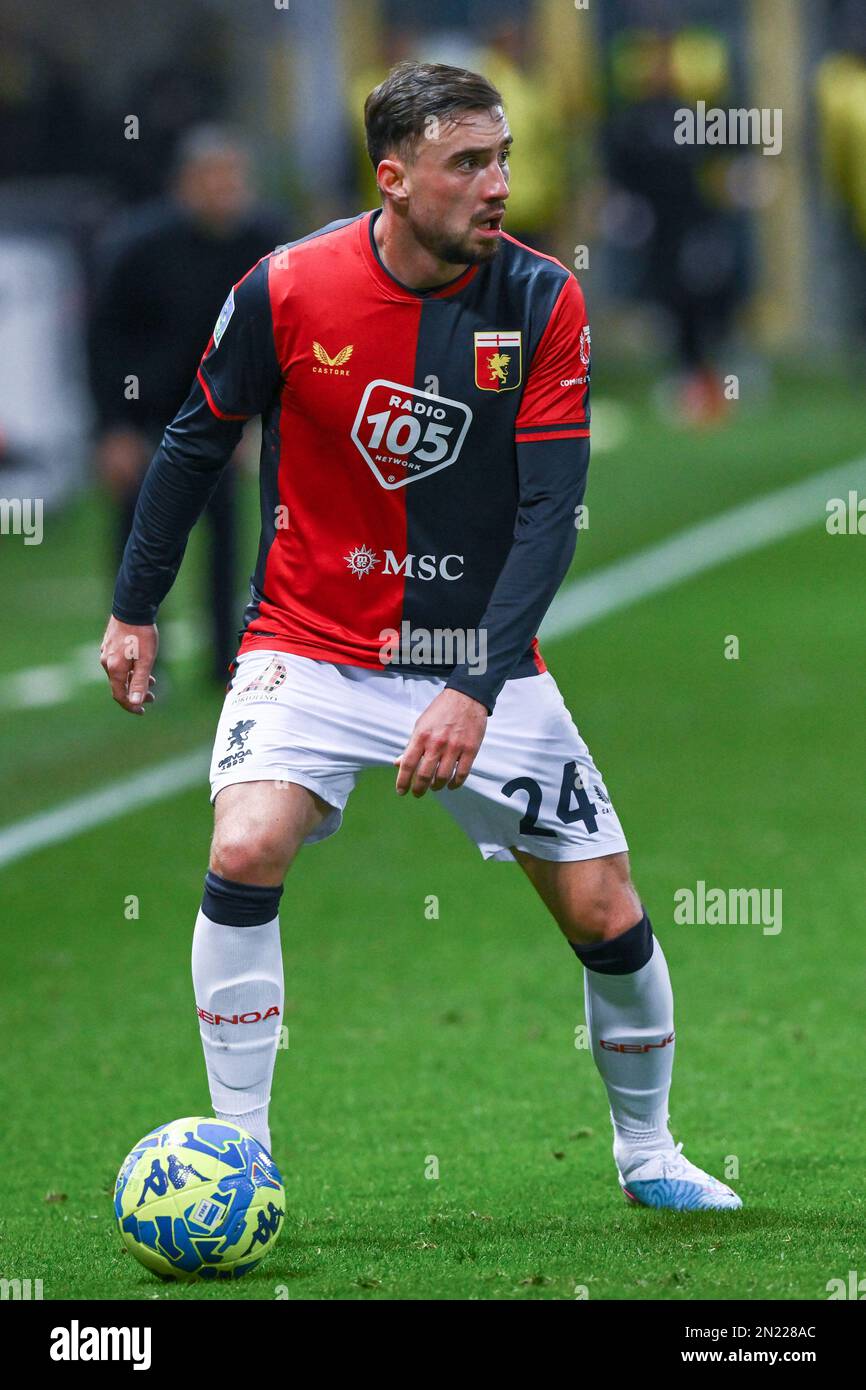 Parma, Italy. 05th Feb, 2023. Tardini Stadium, 05.02.23 Filip Wojciech  Jagiello (24 Genoa) during the Serie B match between Parma and Genoa at  Tardini Stadium in Parma, Italia Soccer (Cristiano Mazzi/SPP) Credit