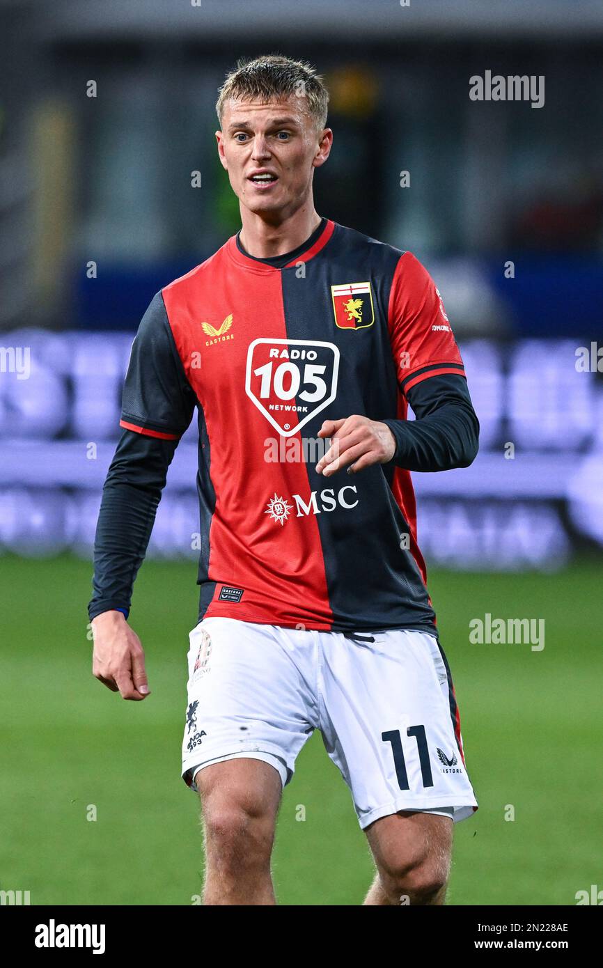 Parma, Italy. 05th Feb, 2023. Tardini Stadium, 05.02.23 Radu Matei Dragușin (5 Genoa) during the Serie B match between Parma and Genoa at Tardini Stadium in Parma, Italia Soccer (Cristiano Mazzi/SPP) Credit