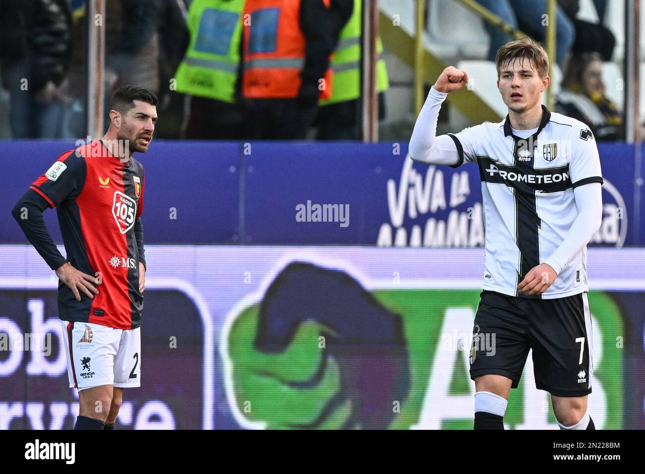 Parma, Italy. 05th Feb, 2023. Tardini Stadium, 05.02.23 Goalkeeper  Gianluigi Buffon (1 Parma) after the Serie B match between Parma and Genoa  at Tardini Stadium in Parma, Italia Soccer (Cristiano Mazzi/SPP) Credit