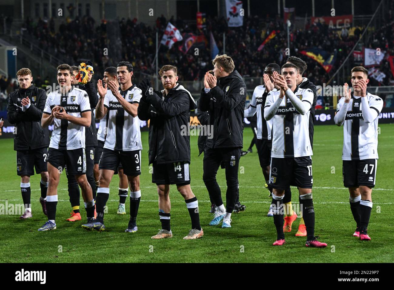 February 5, 2023, Parma, Emilia Romagna, Italy: Tardini Stadium, 05.02.23  Enrico Del Prato (15 Parma) during the Serie B match between Parma and  Genoa at Tardini Stadium in Parma, Italia Soccer (Credit