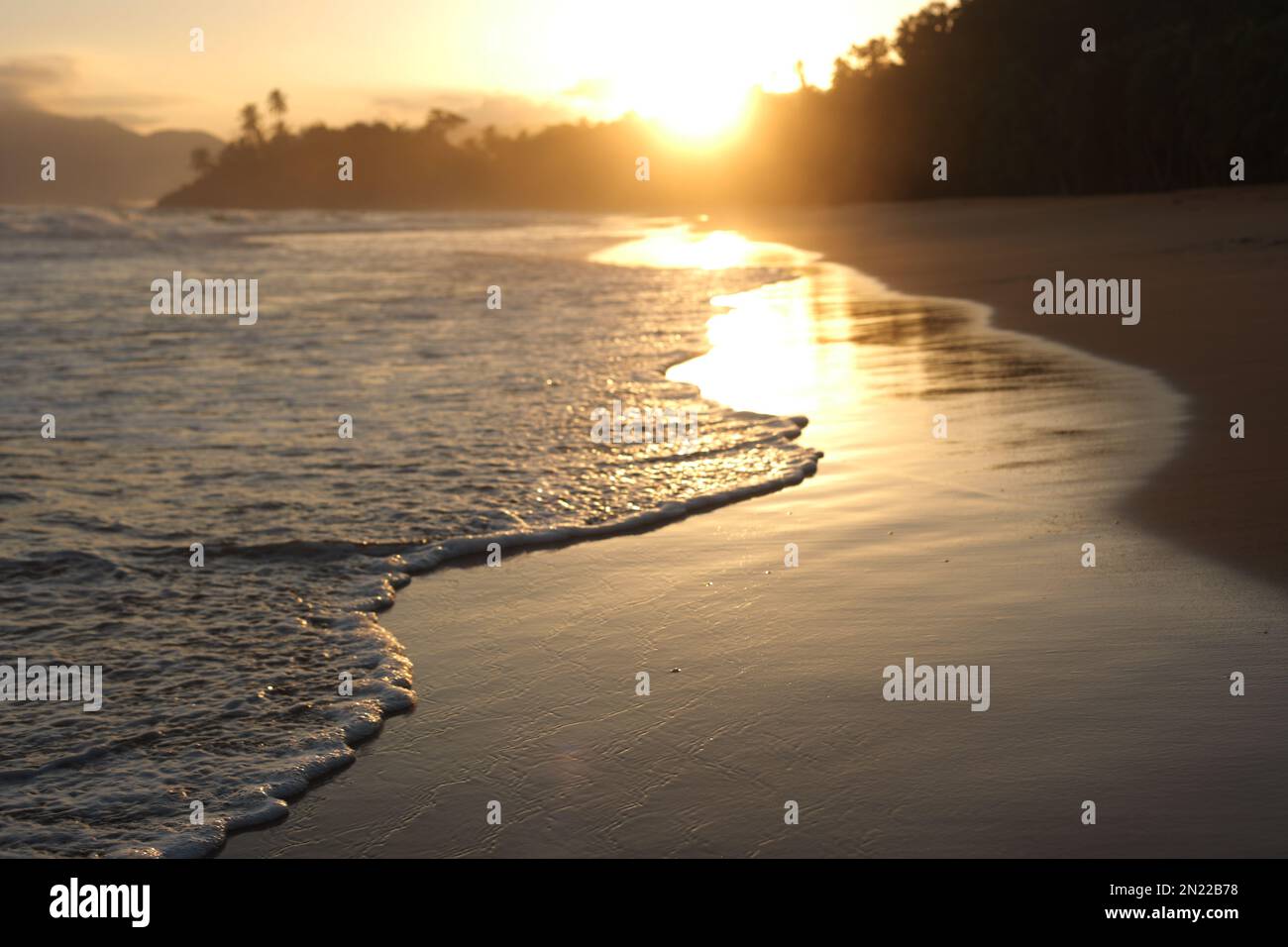 The beautiful sunset at the beach Stock Photo - Alamy