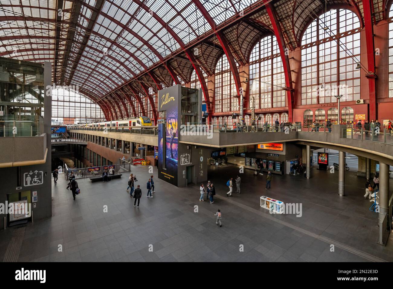 Antwerp Train Station , Antwerp, Belgium Stock Photo