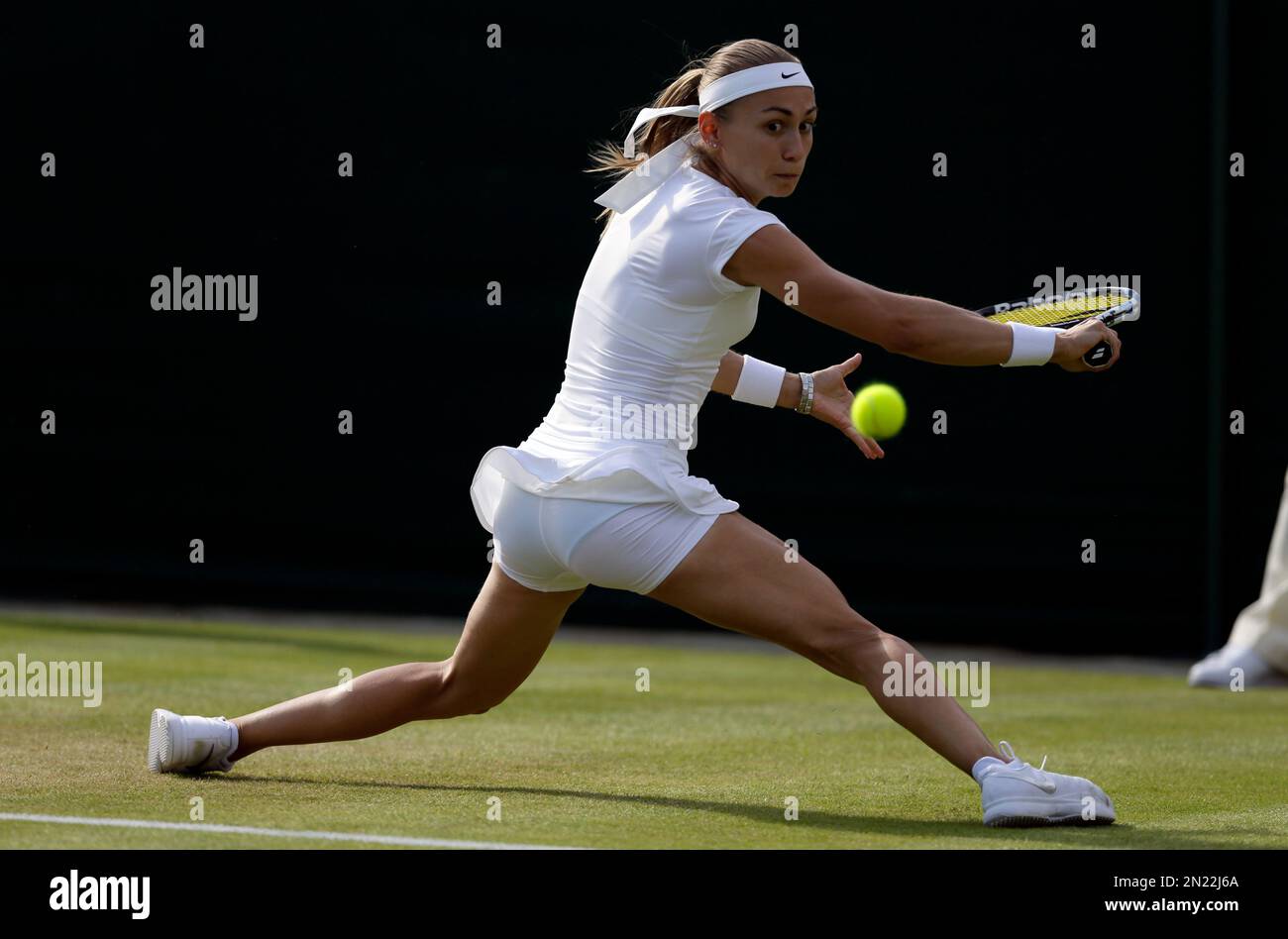 Aleksandra Krunic Of Serbia Returns A Ball To Venus Williams Of The ...