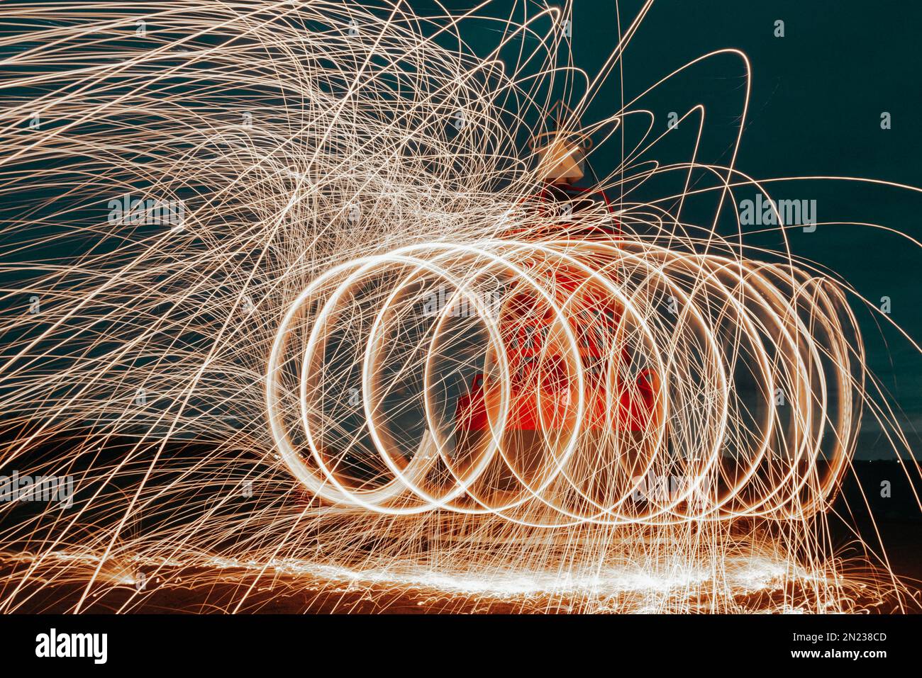 Abstract steel wool photography. The image is taken by lighting steel