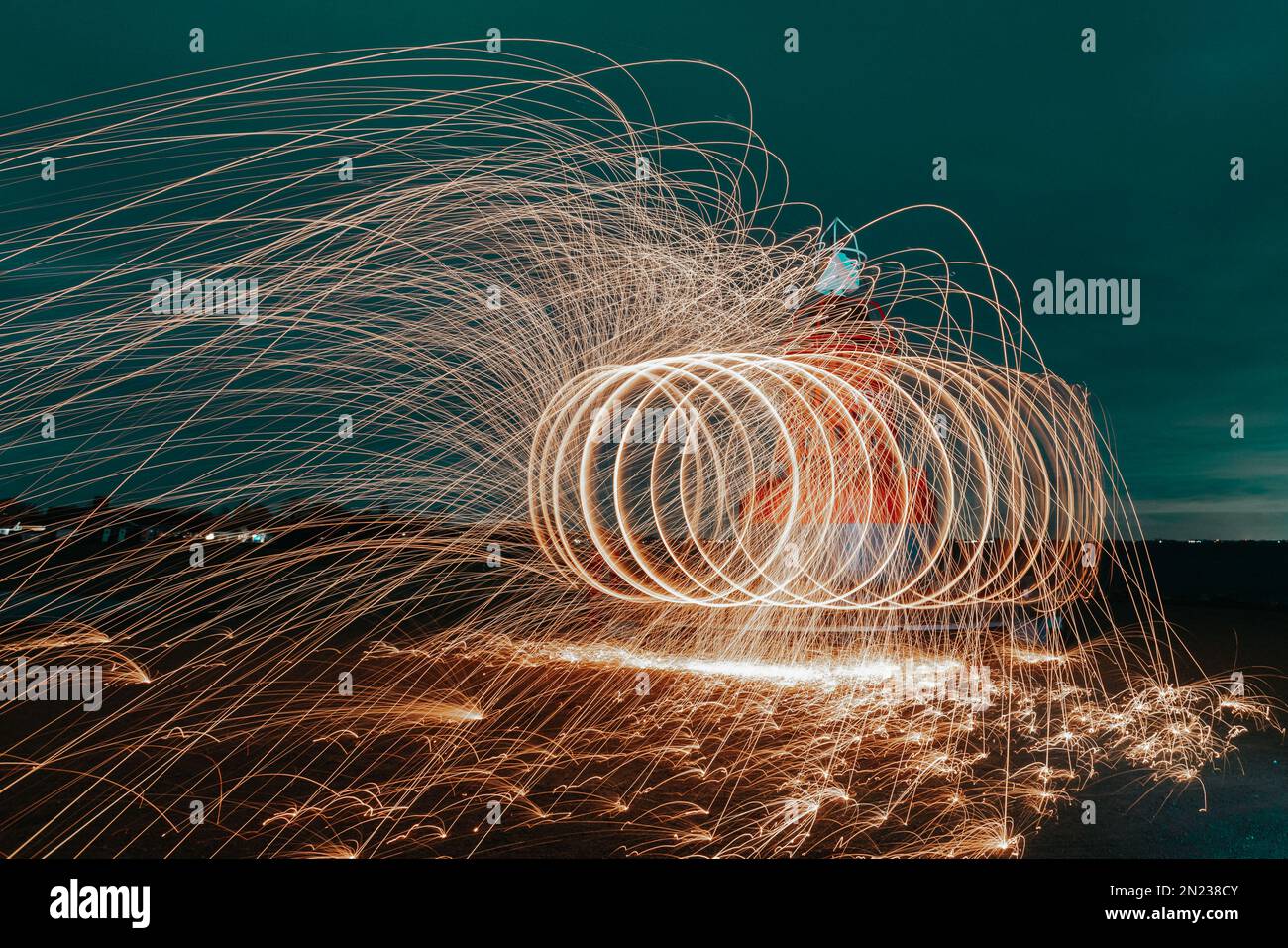 Abstract steel wool photography. The image is taken by lighting steel
