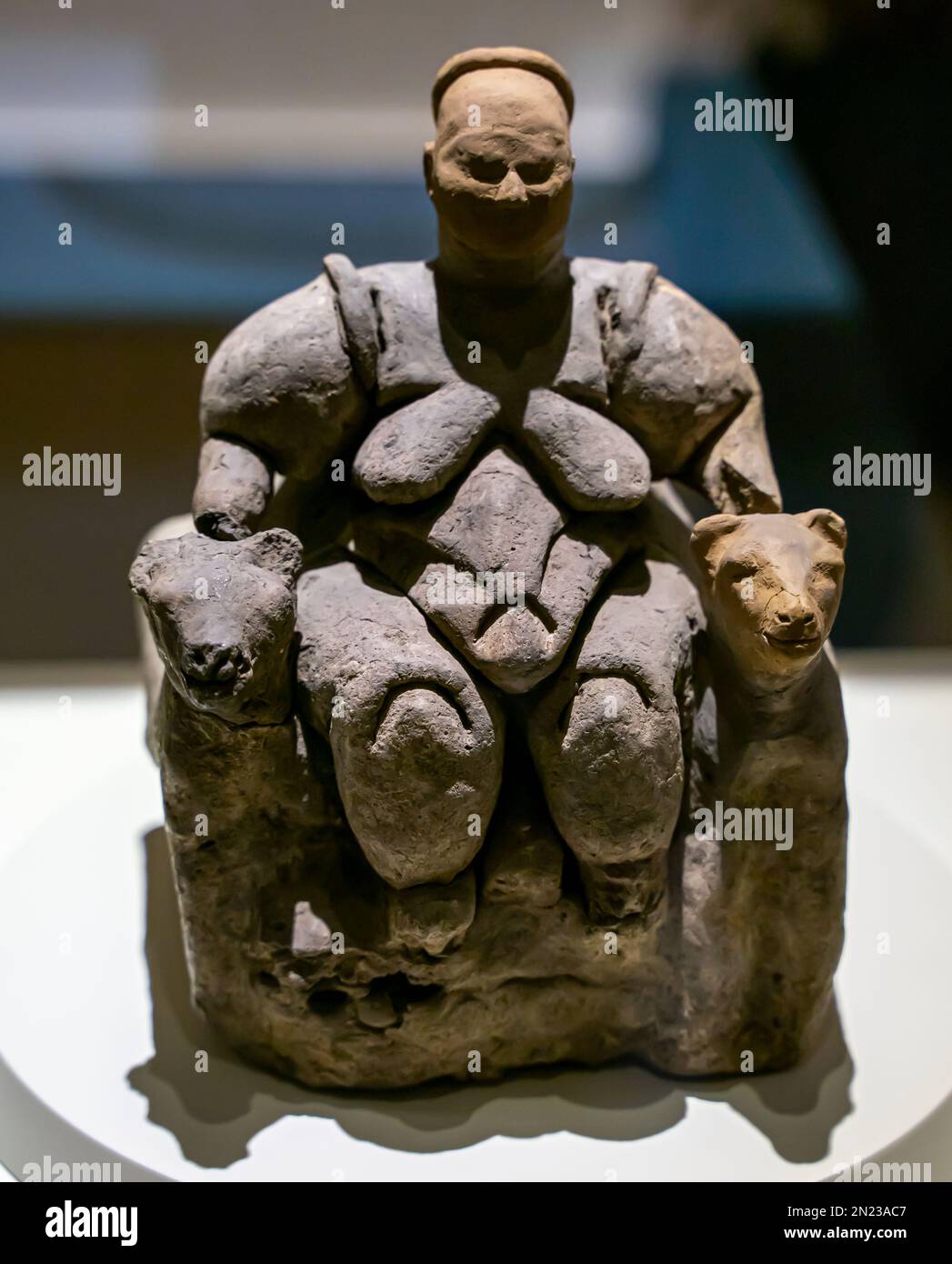 Goddess Figurine Figure With Leopards atalh y k 5750 B C Museum Of Goddess Figurine Figure With Leopards atalh y k 5750 B C Museum Of
