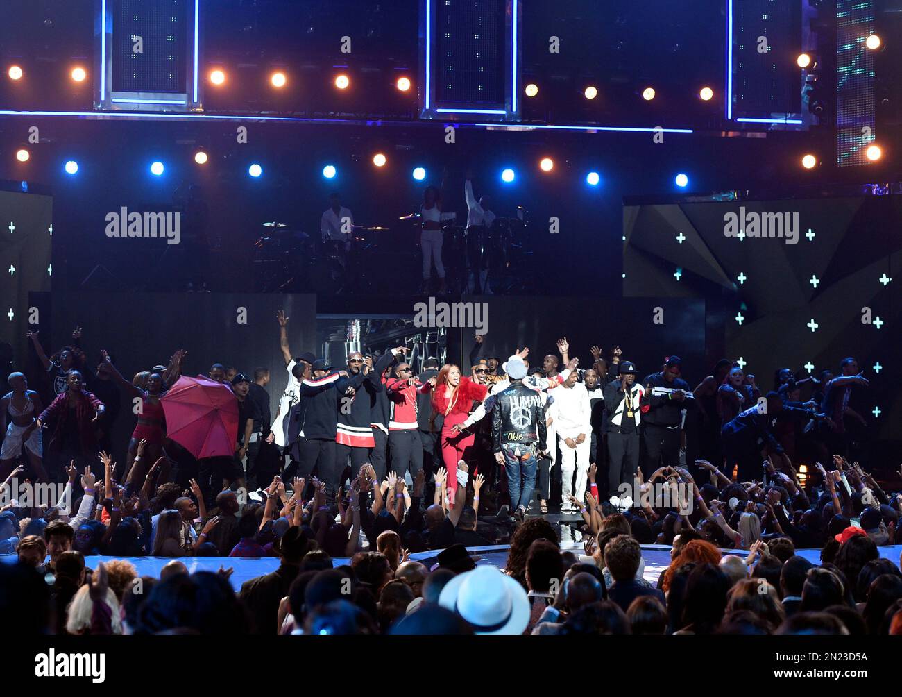 Musical artists perform tribute to Bad Boy at the BET Awards at the ...