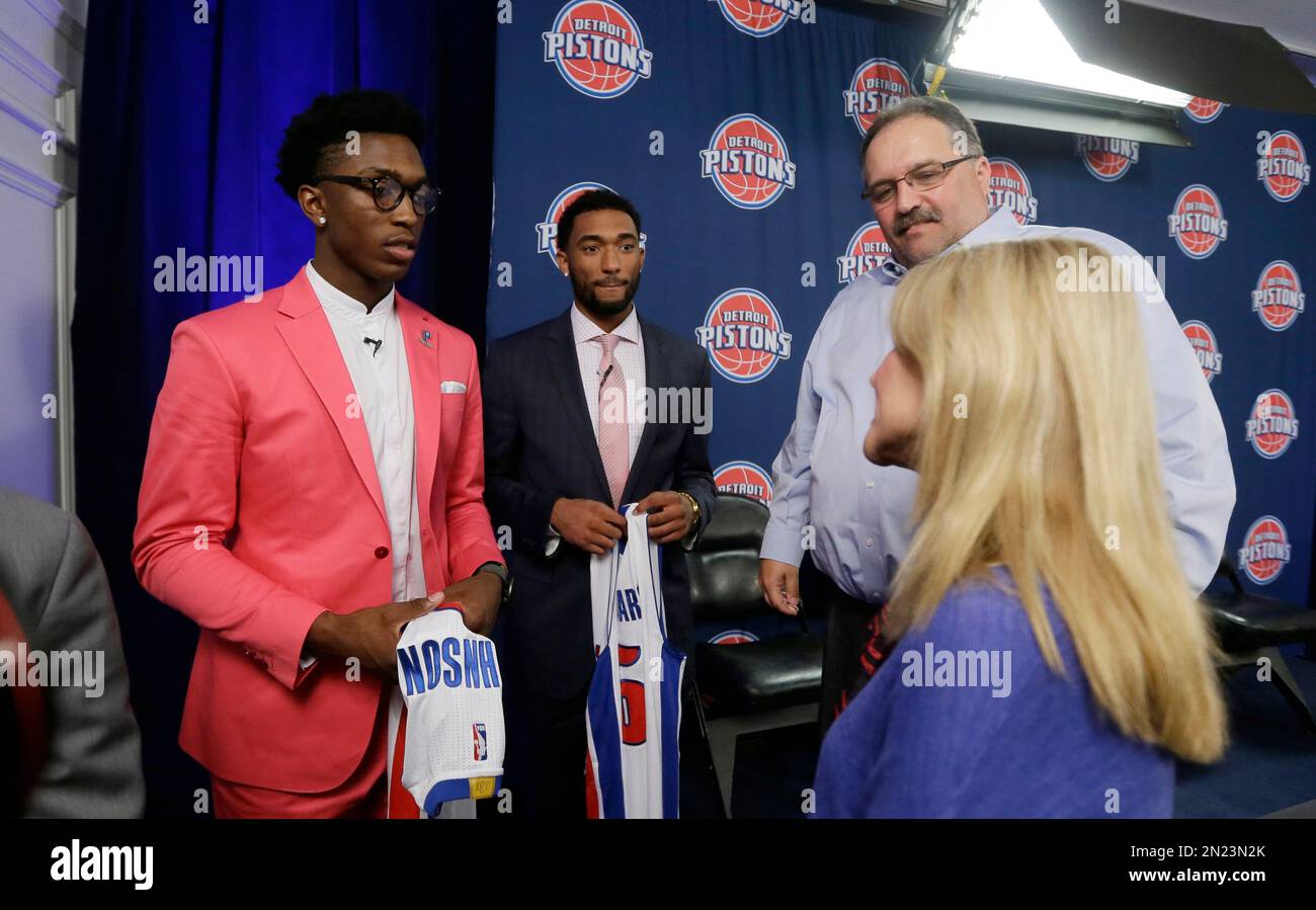 Pistons introduce their new NBA draft picks