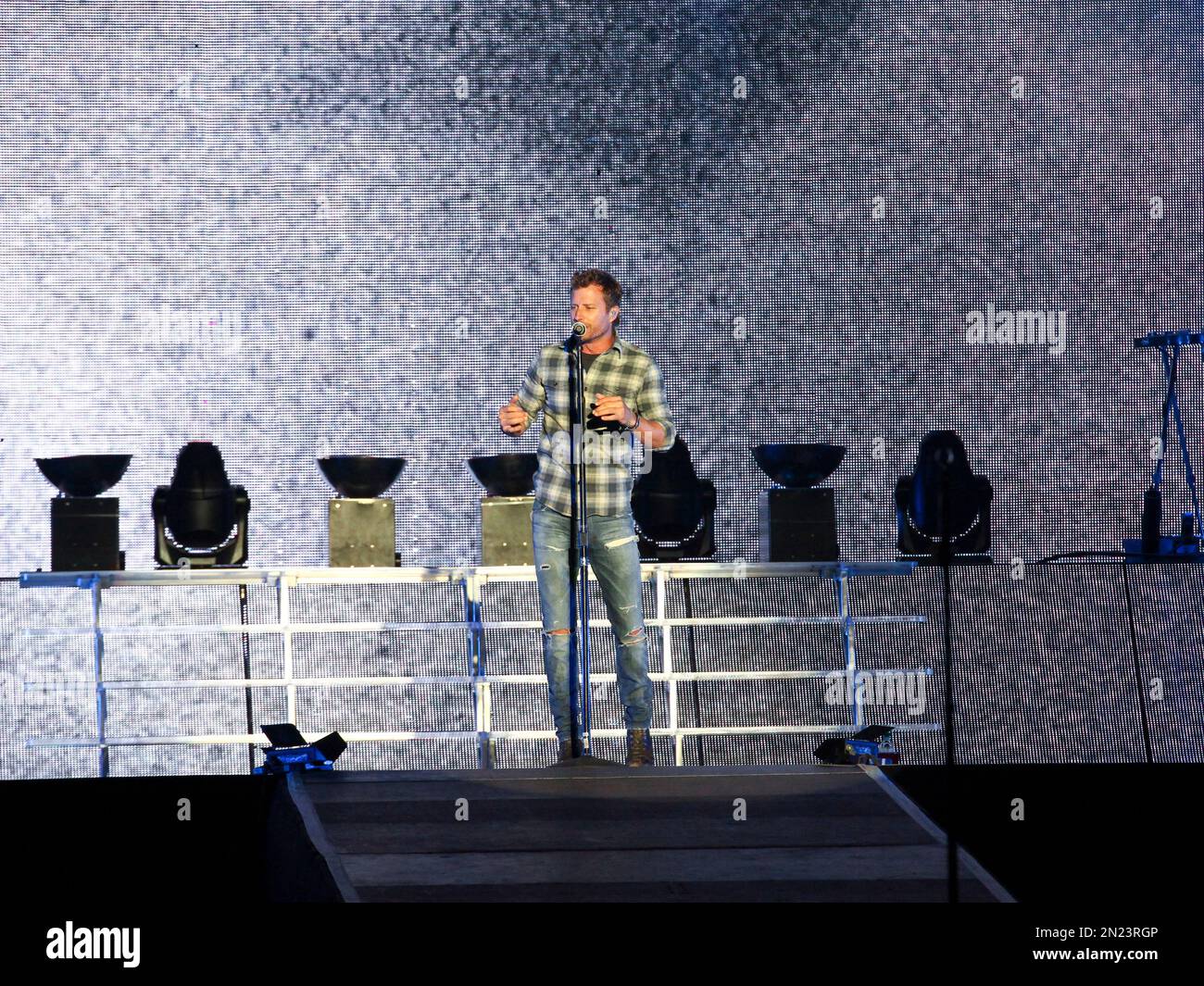 Dierks Bentley performs during day one of the 2015 FarmBorough Music Fest  on Friday, June 26, 2015, in New York. (Photo by Andy Kropa/Invision/AP  Stock Photo - Alamy