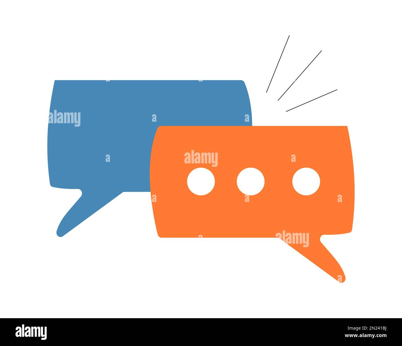 Comic speech bubbles vector in hand drawn style. Comic sketch explosions Stock Vector