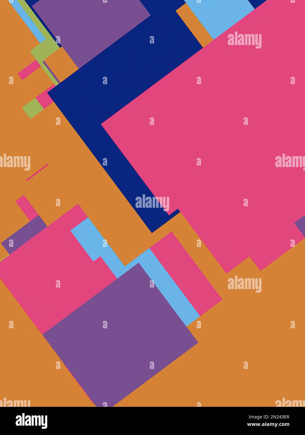 Vibrant and abstract design with a mix of geometric shapes in bright ...