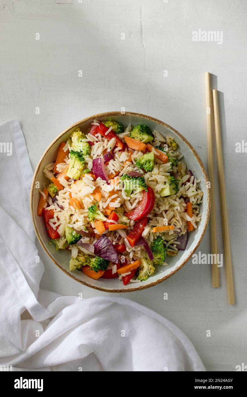 Fried rice top view hi-res stock photography and images - Alamy