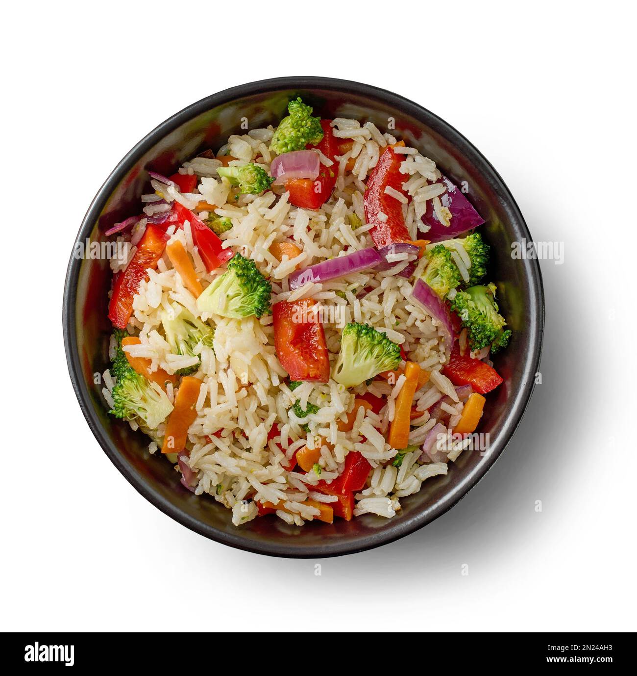 Fried rice top view Cut Out Stock Images & Pictures - Alamy