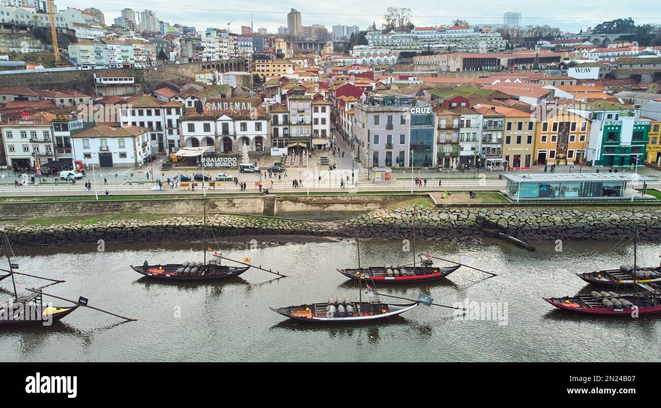 Aerial View Of Vila Nova De Gaia Portugal Stock Photo Alamy