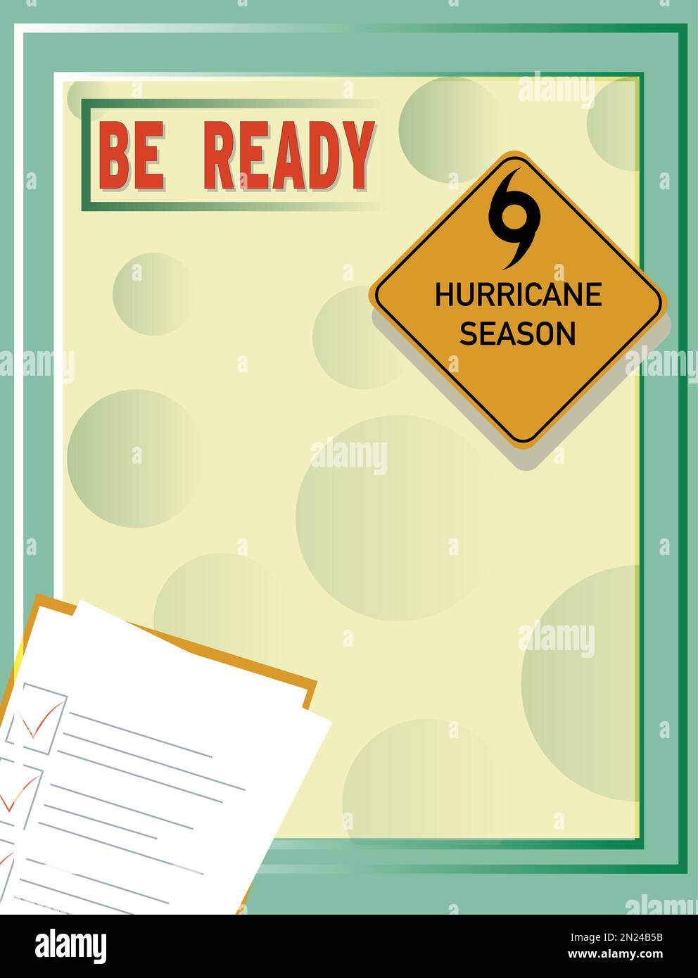 National Hurricane preparedness Design Illustration. Banner