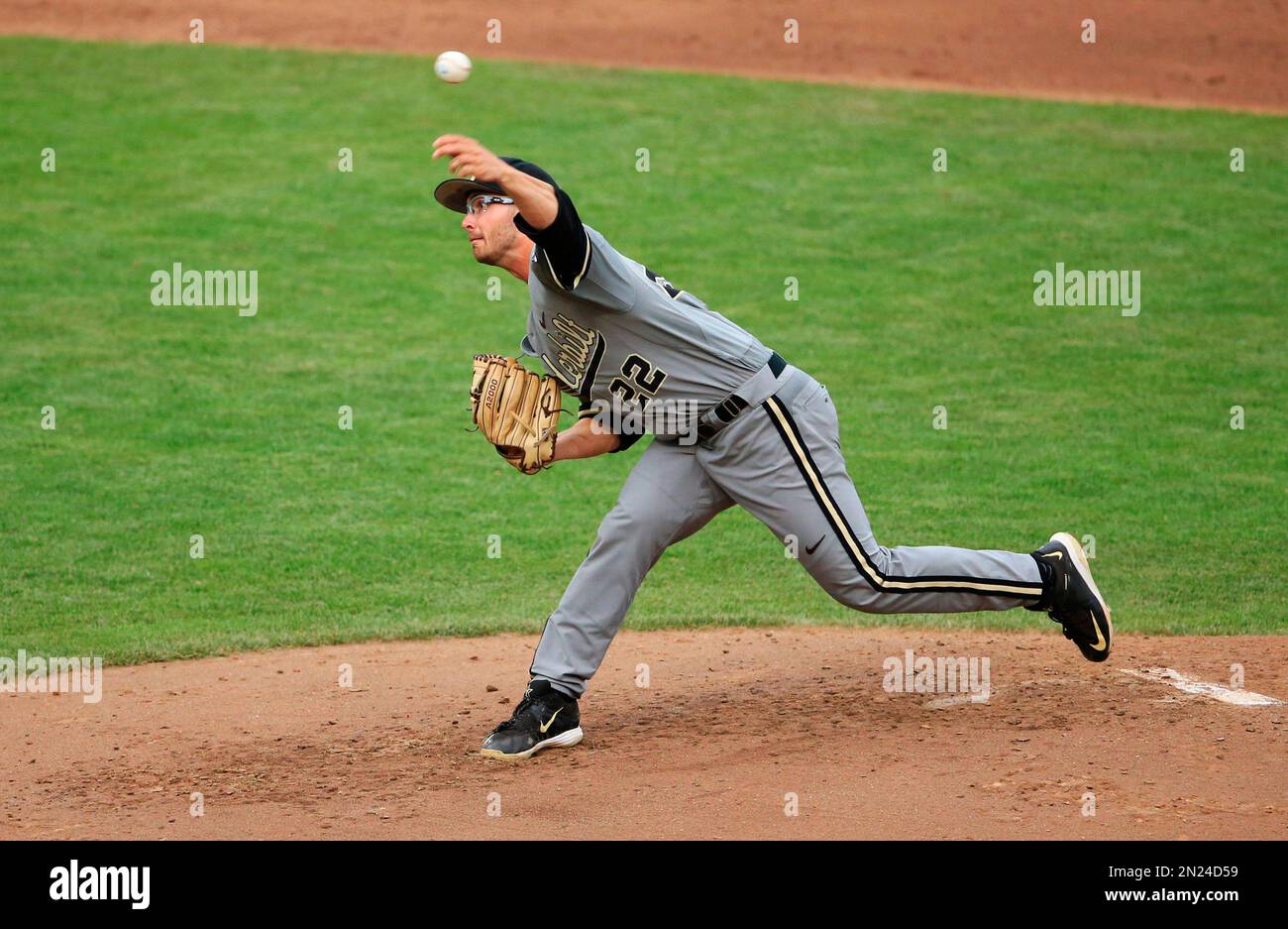 Vanderbilt pitcher Philip Pfeifer throws a pitch against Virginia ...