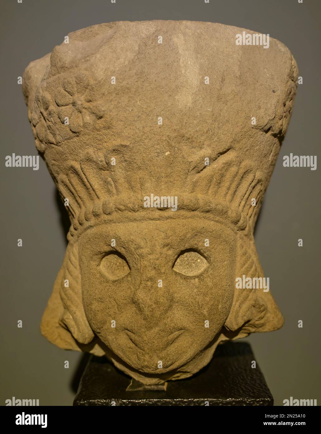 Sculptured head portrait of Cybele. Anatolian Mother Goddess, carved in ...
