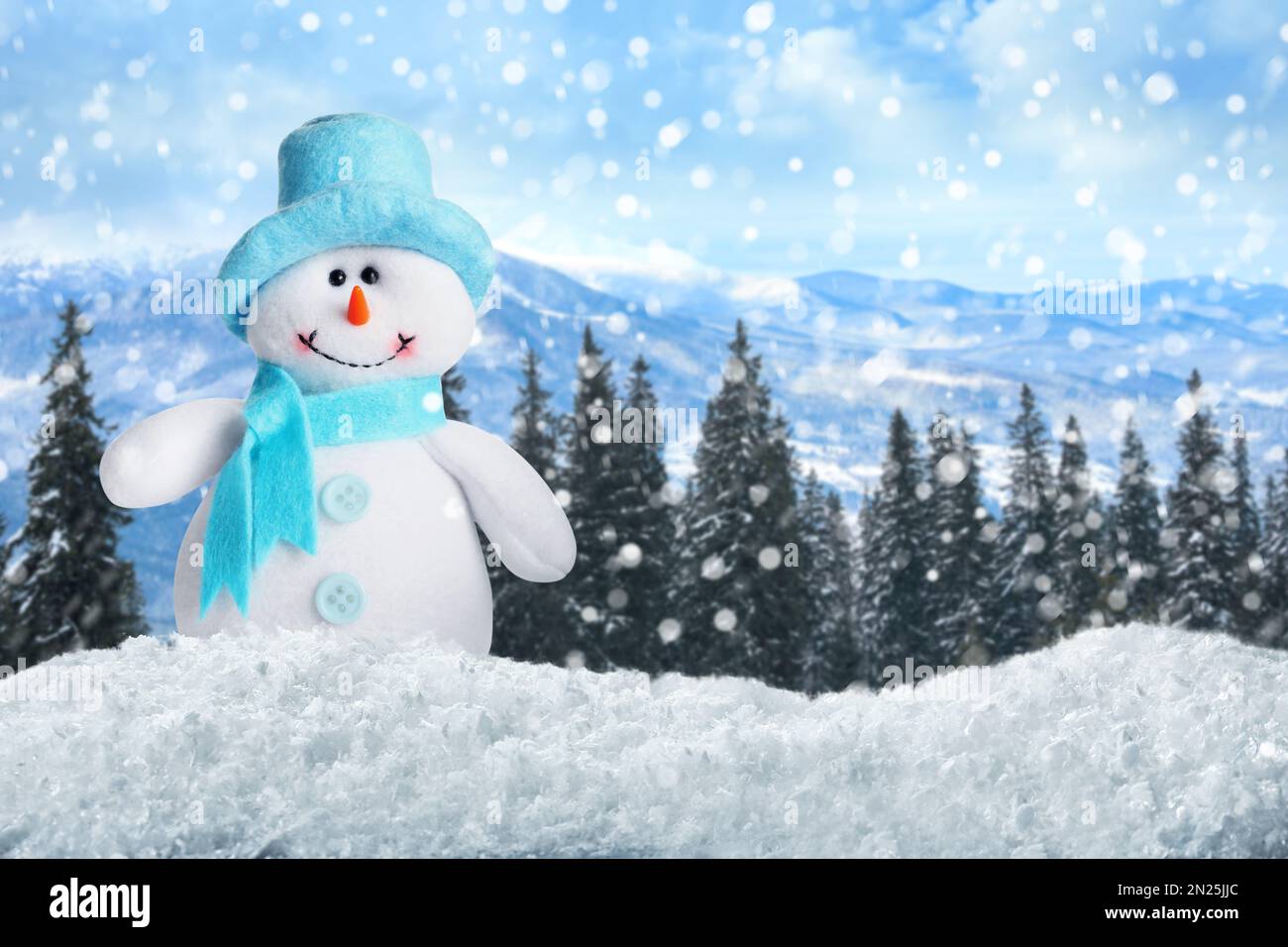 Cute Snowman in the Snow | Sticker