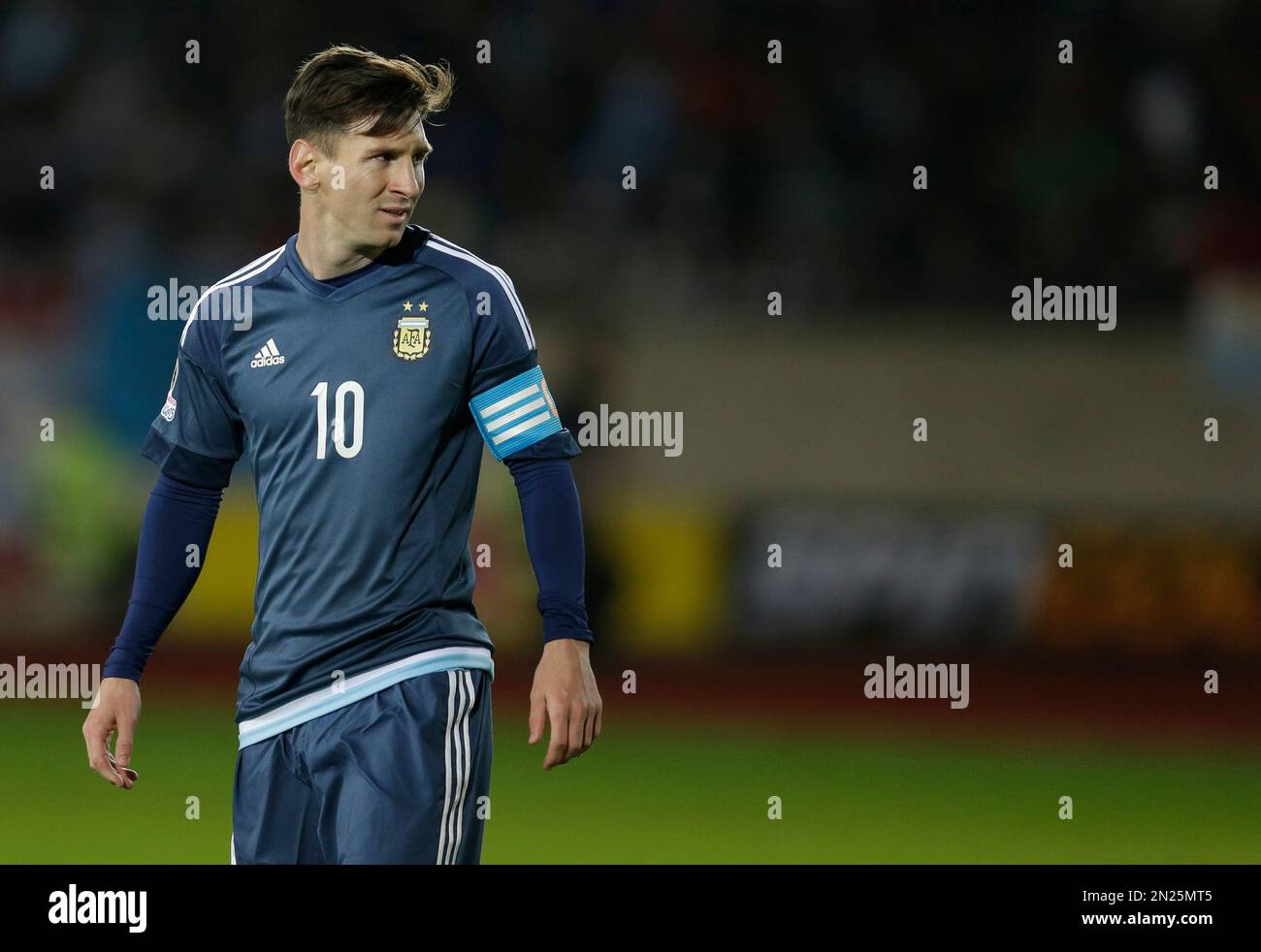 Argentina S Lionel Messi Looks On During A Copa America Group B Soccer