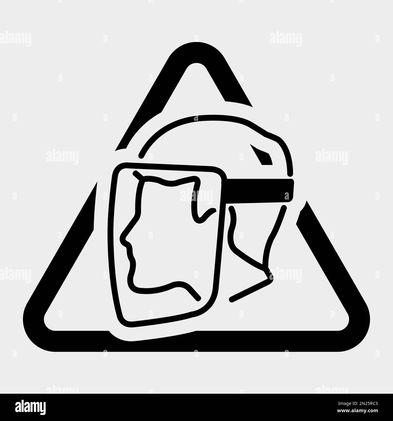 Symbol Face Shield Must Be Worn sign Isolate On White Background,Vector