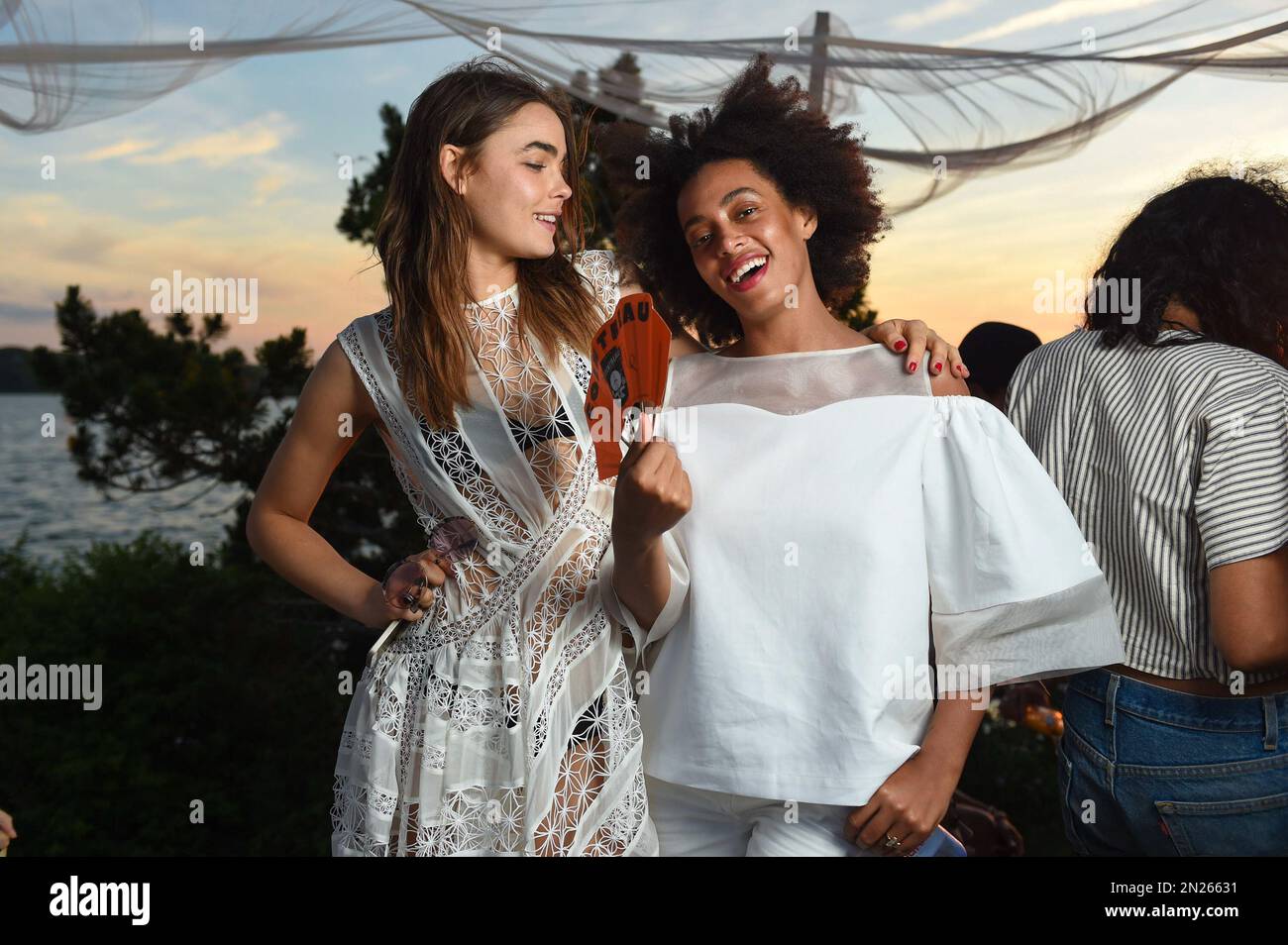 Solange Knowles, right, and model Bambi Northwood-Blyth attend The Surf