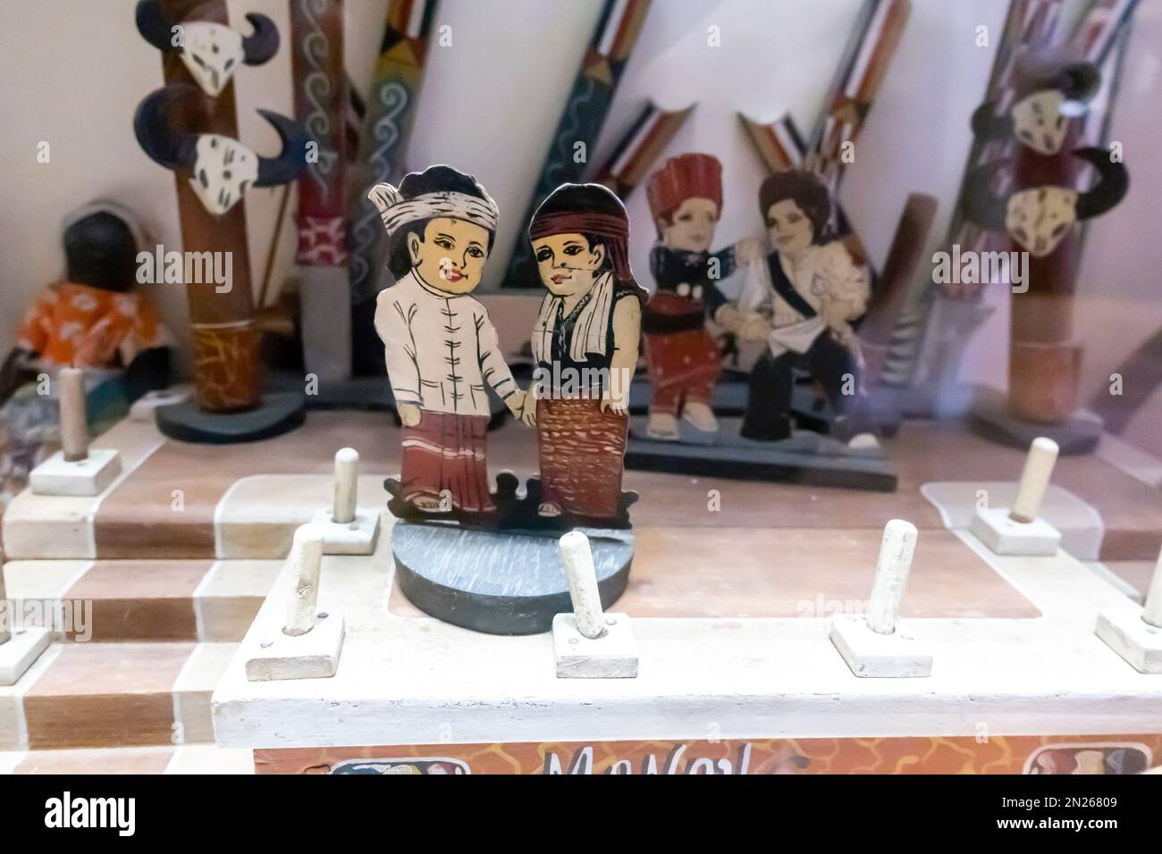 Burma toys, 1930s. Burmanese figurines Stock Photo