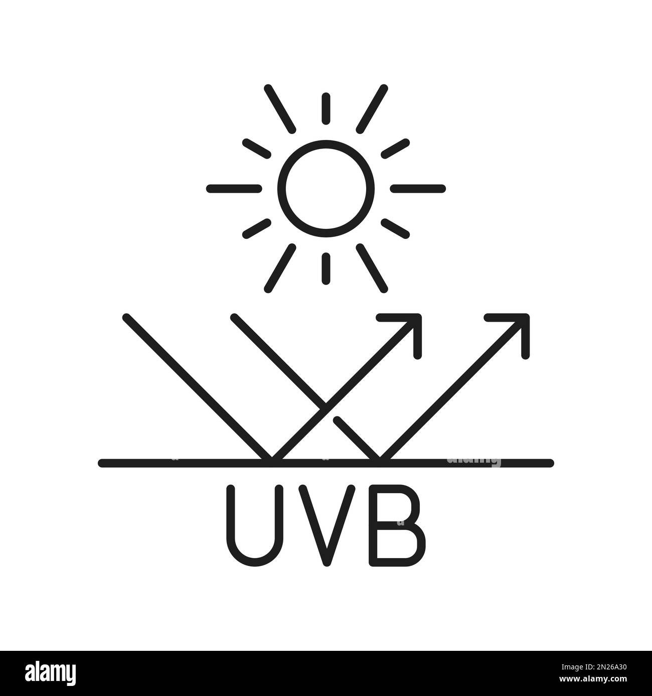 UVB sunlight, source of UV radiation from sun. Sunscreen cosmetics. UVA