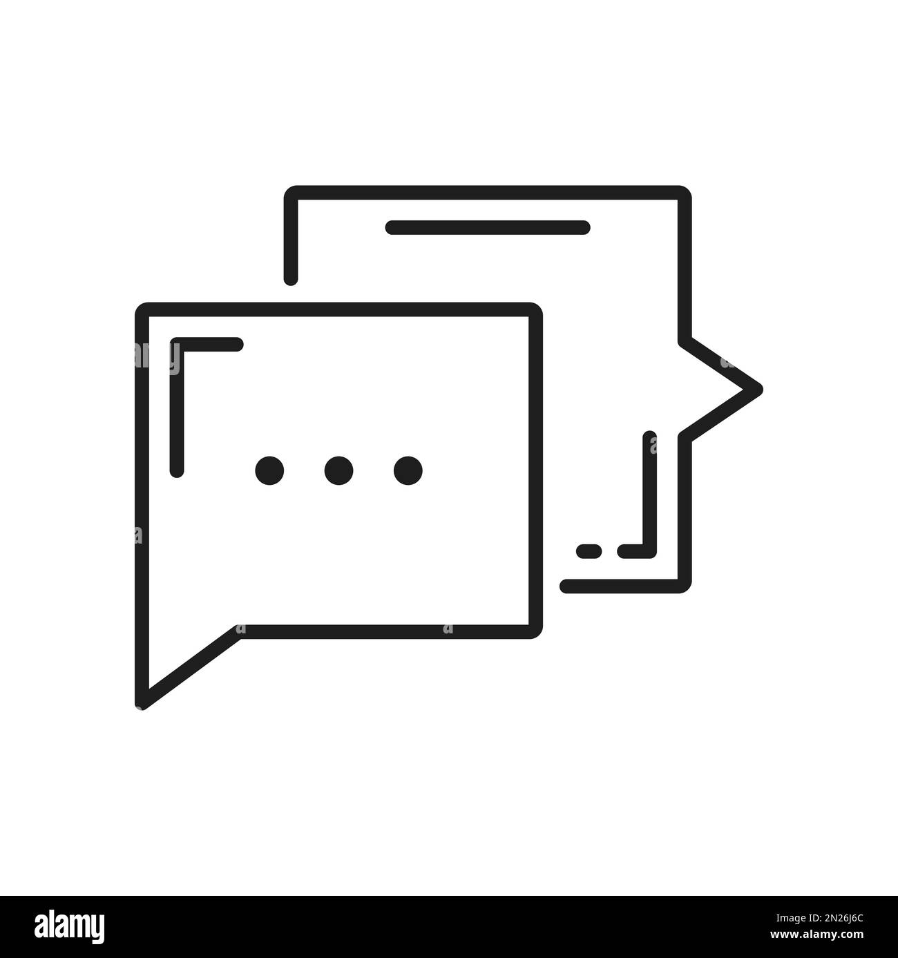 Chat bubble, speak dialogue balloon isolated social sms outline sign