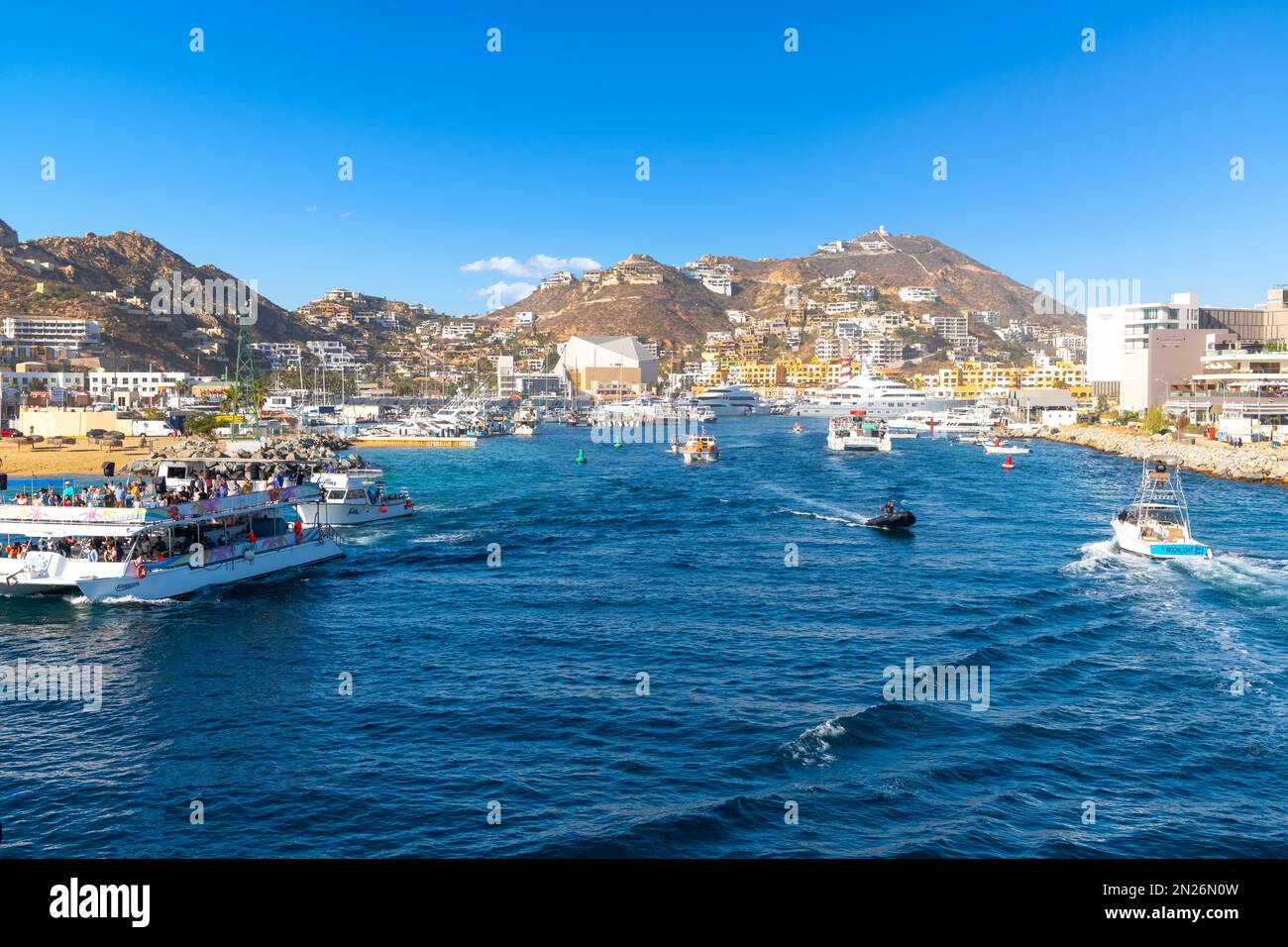 View From A Boat In The Bay Of The Marina Port Town And Hills Of The