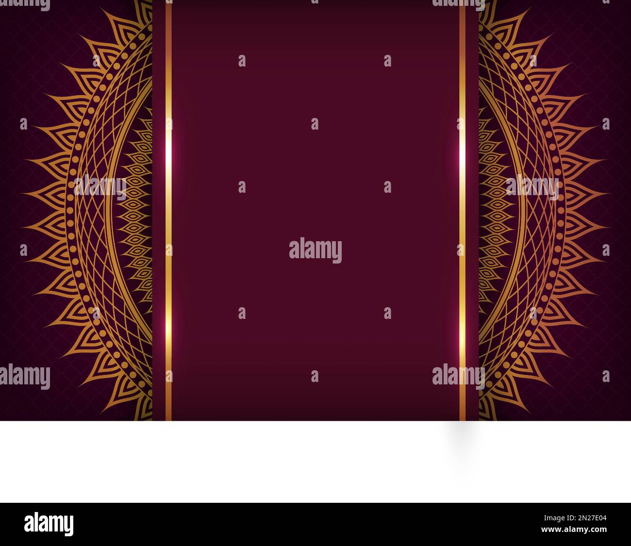 This stunning design features a luxurious Islamic background with a