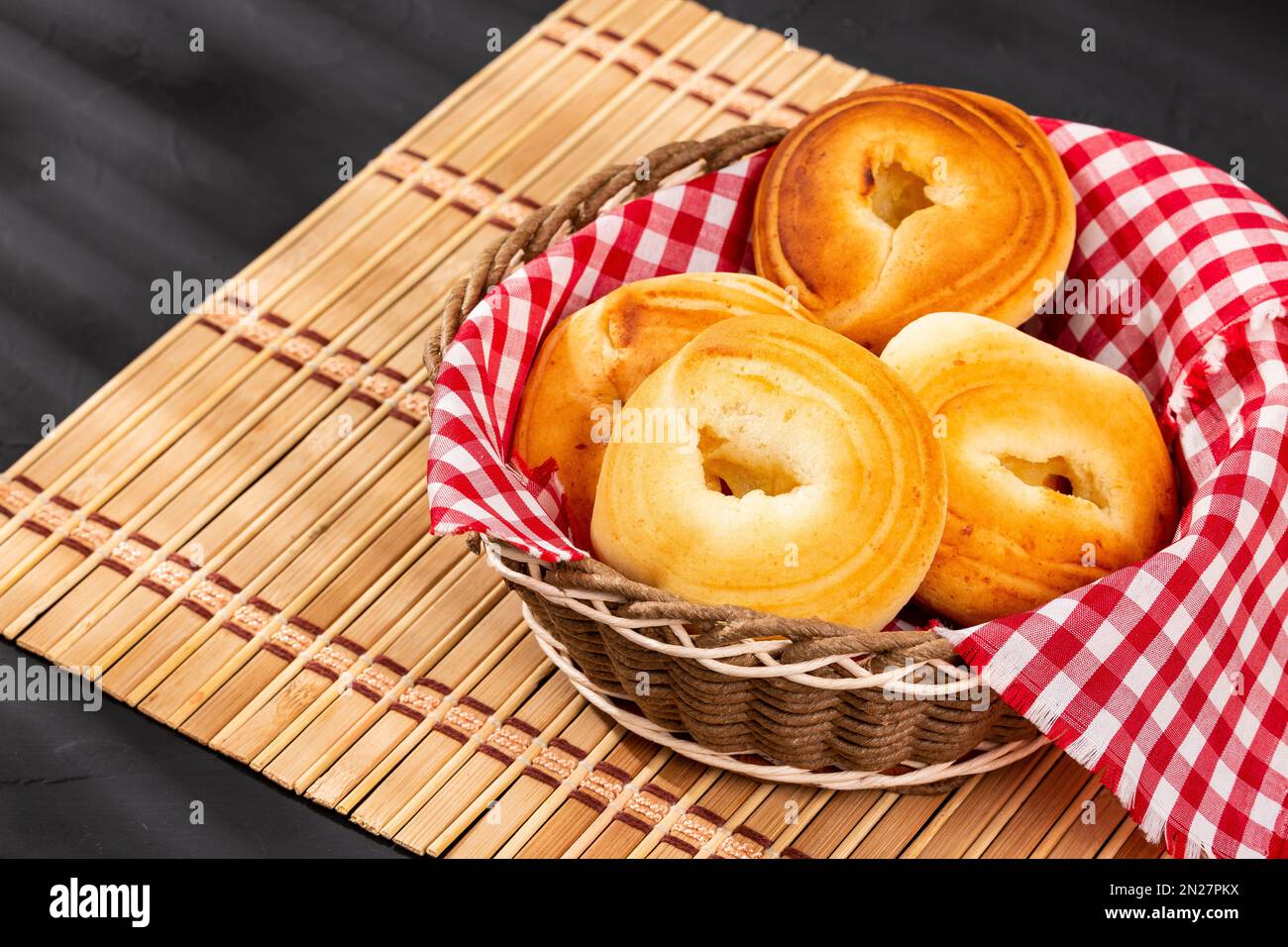 Pandequeso Or Cheese Bread Traditional Colombian Gastronomy Stock
