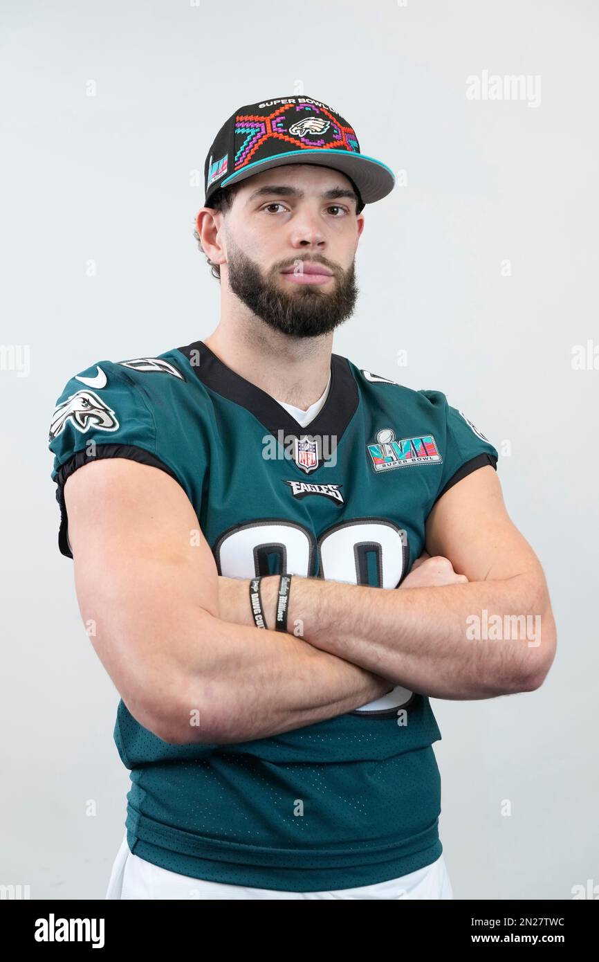 Philadelphia Eagles tight end Dallas Goedert poses for a portrait