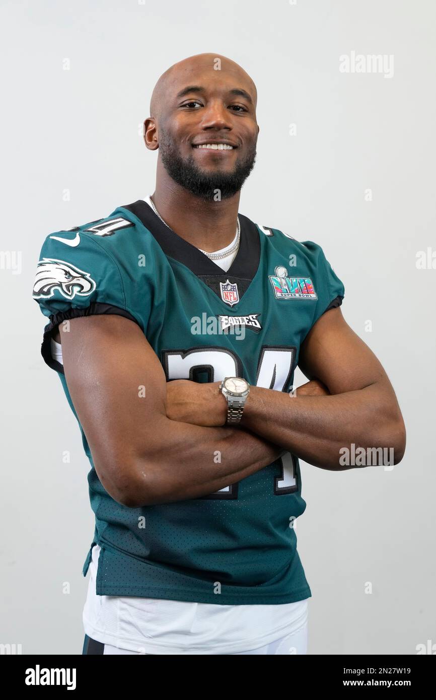Philadelphia Eagles cornerback James Bradberry poses for a portrait at NFL football Super Bowl
