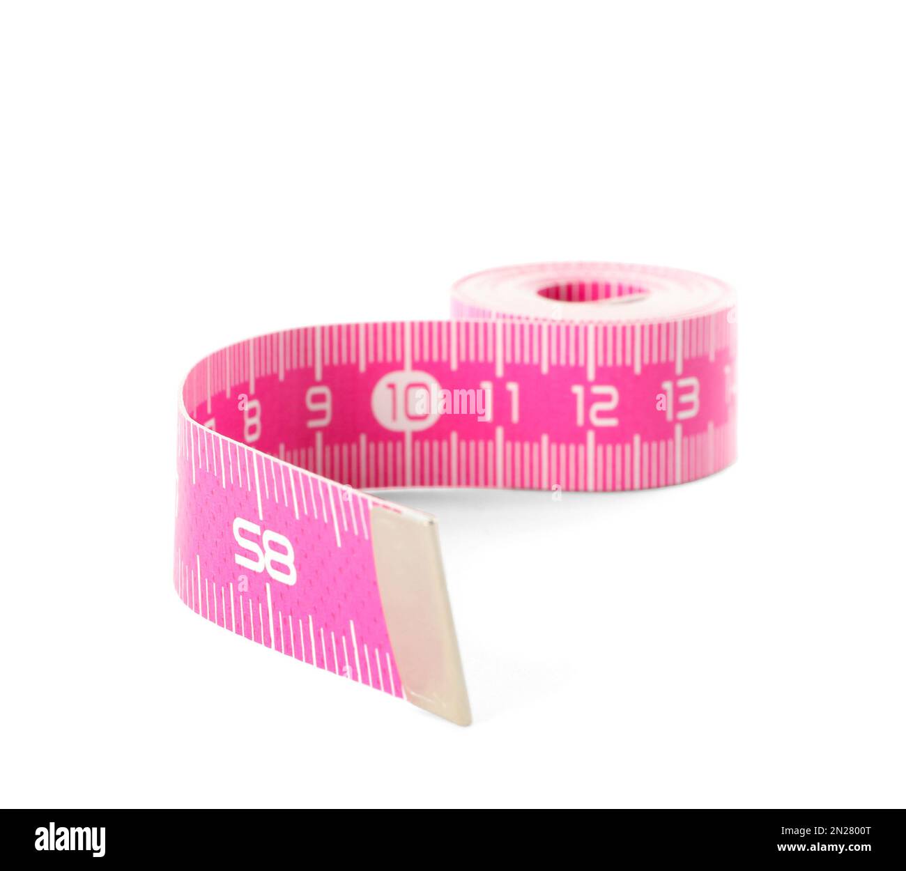 Premium Photo  Pink measuring tape isolated on white background